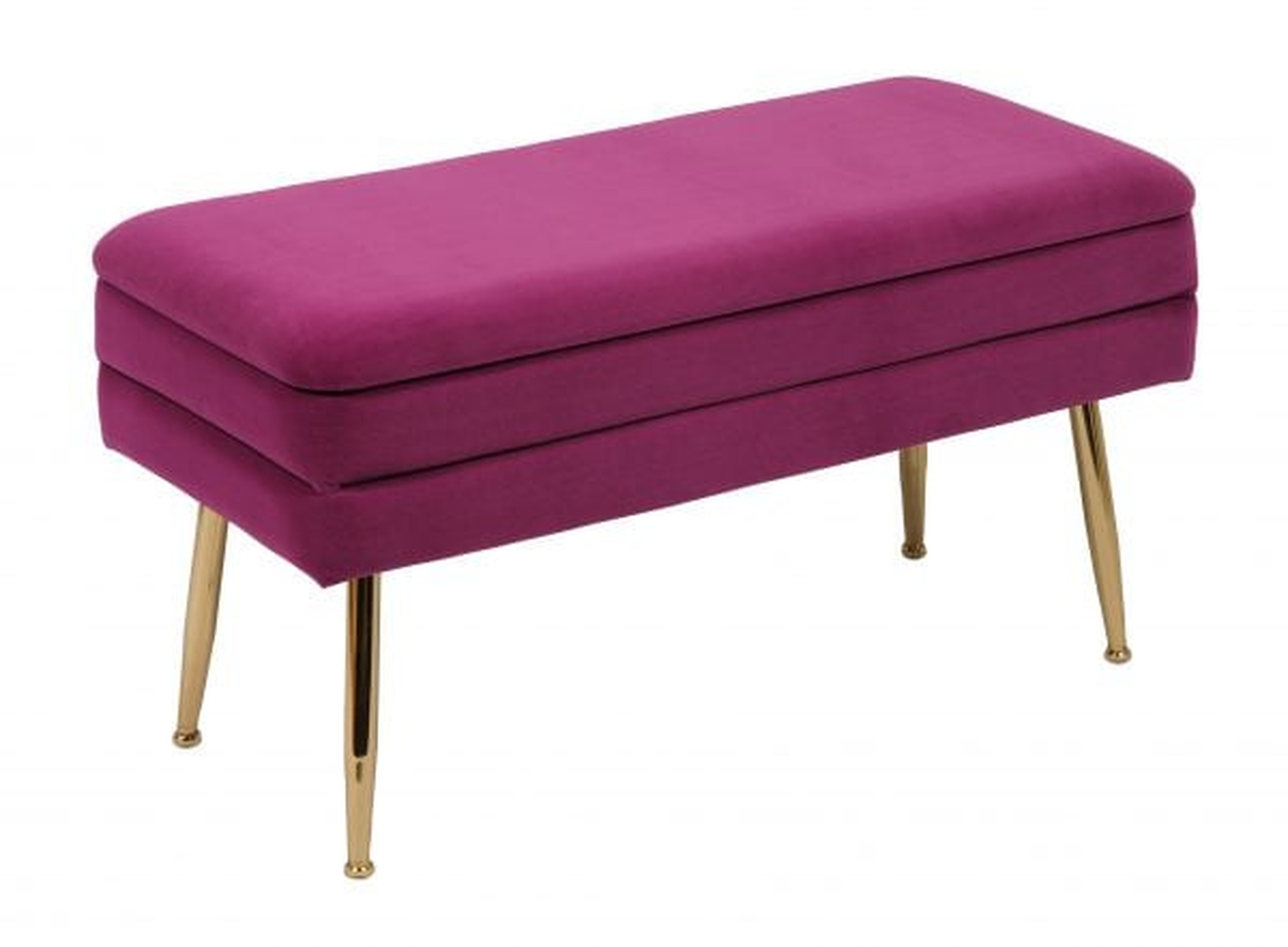 Ziva Plum Velvet Storage Bench *Estimated restock 9/9/2024 - TOV FURNITURE