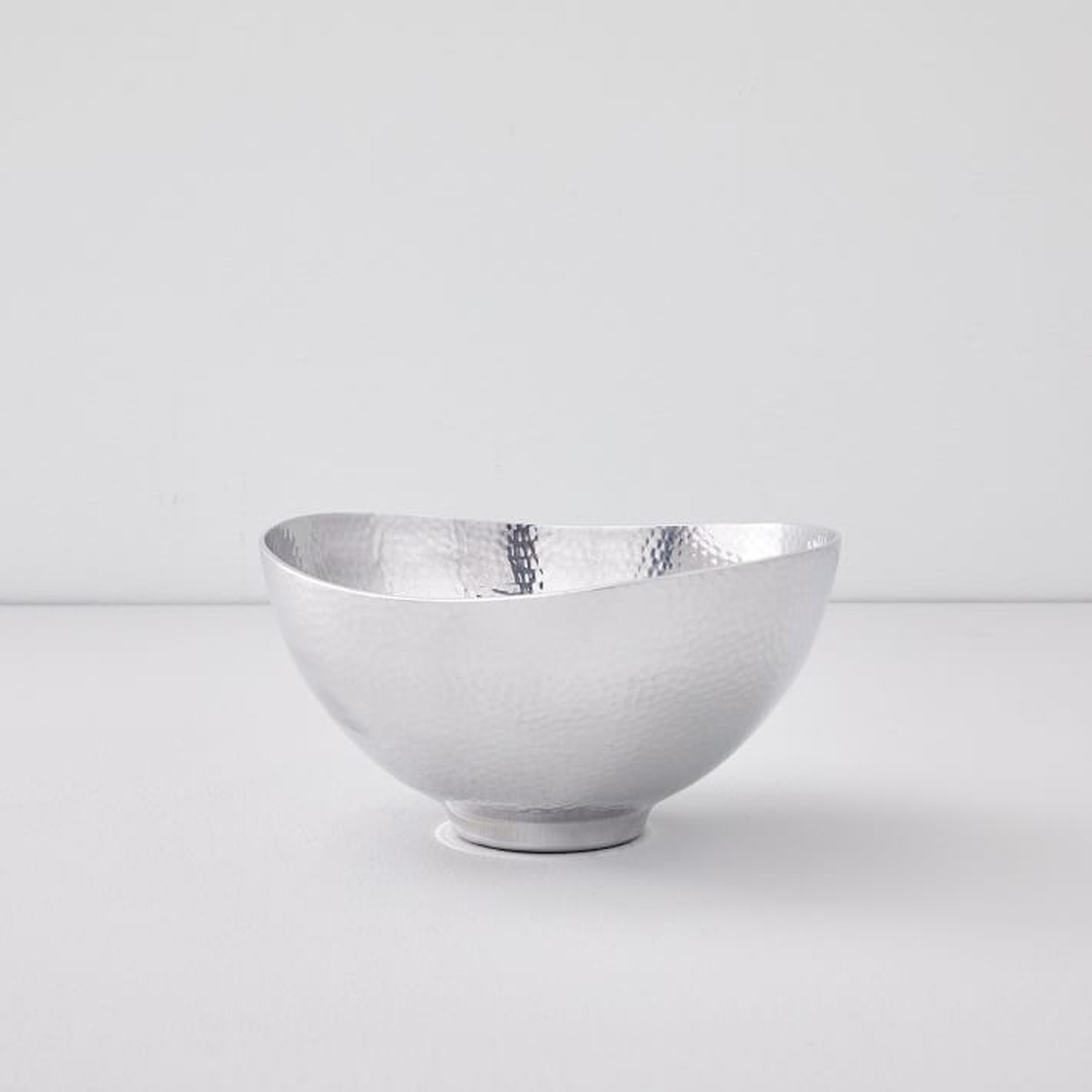 Hammered Silver Vases, Extra Small Bowl, Silver - West Elm
