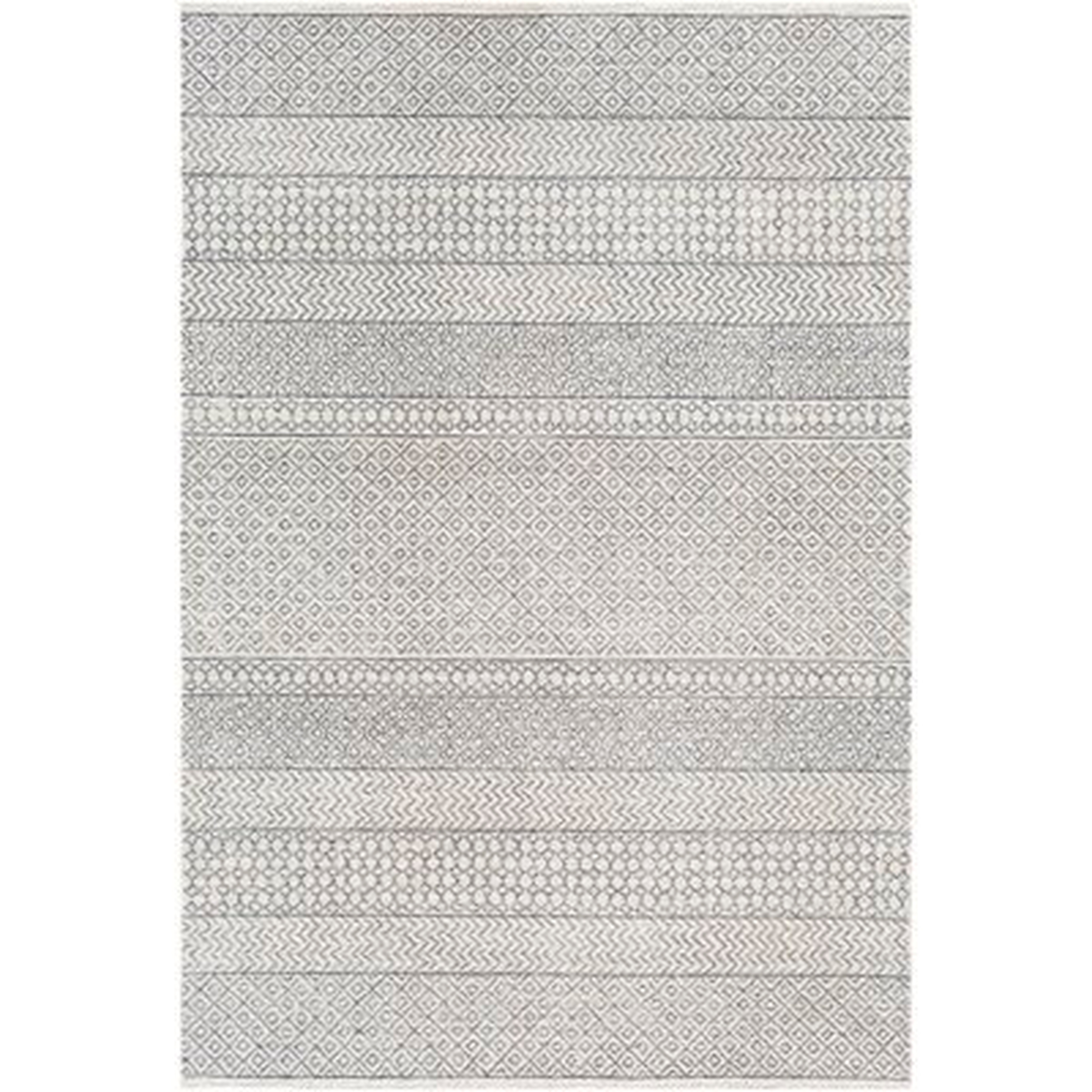 Pittsfield Hand-Tufted Wool Gray Area Rug, 8 x 10 - Wayfair