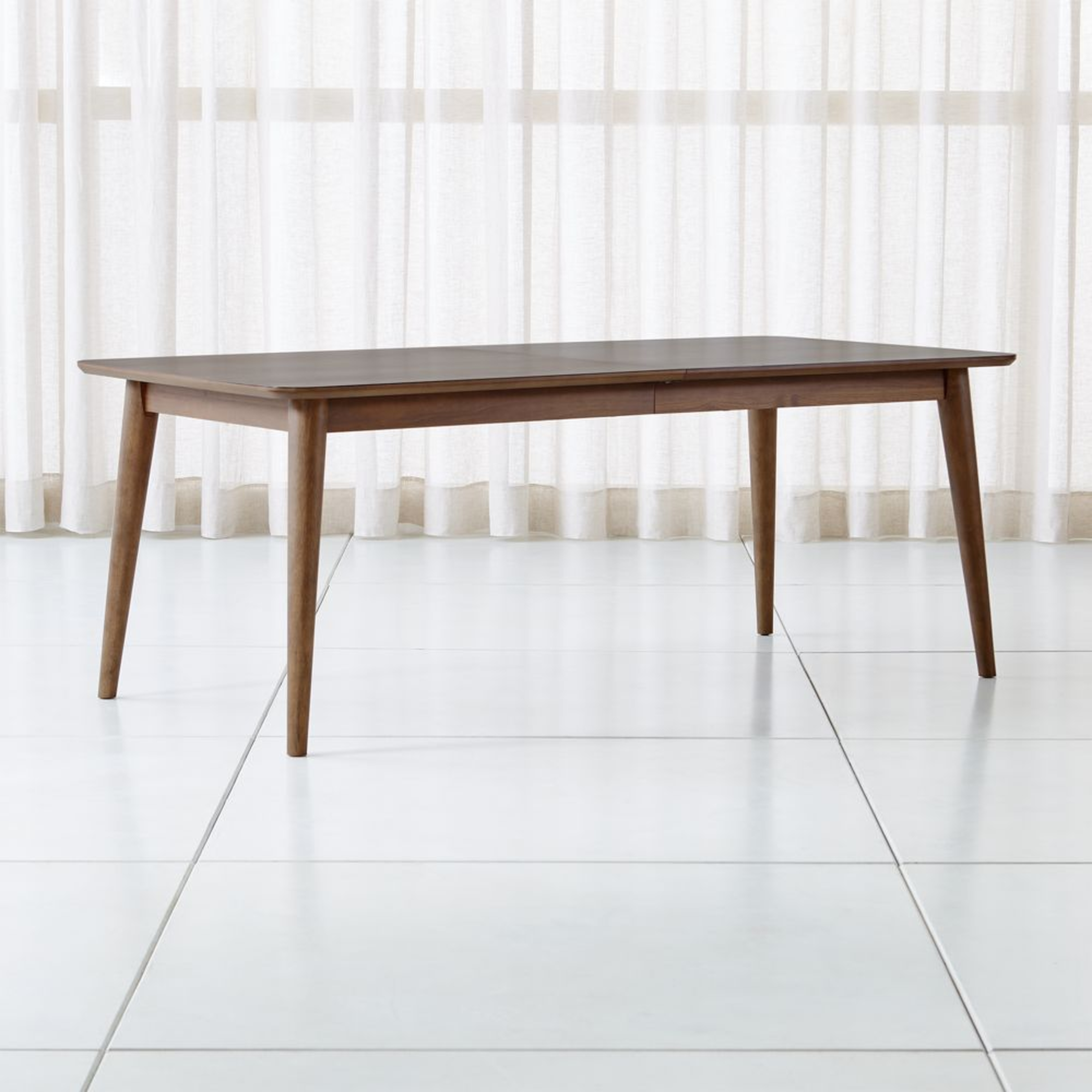 Tate Walnut Extendable Midcentury Dining Table - Crate and Barrel
