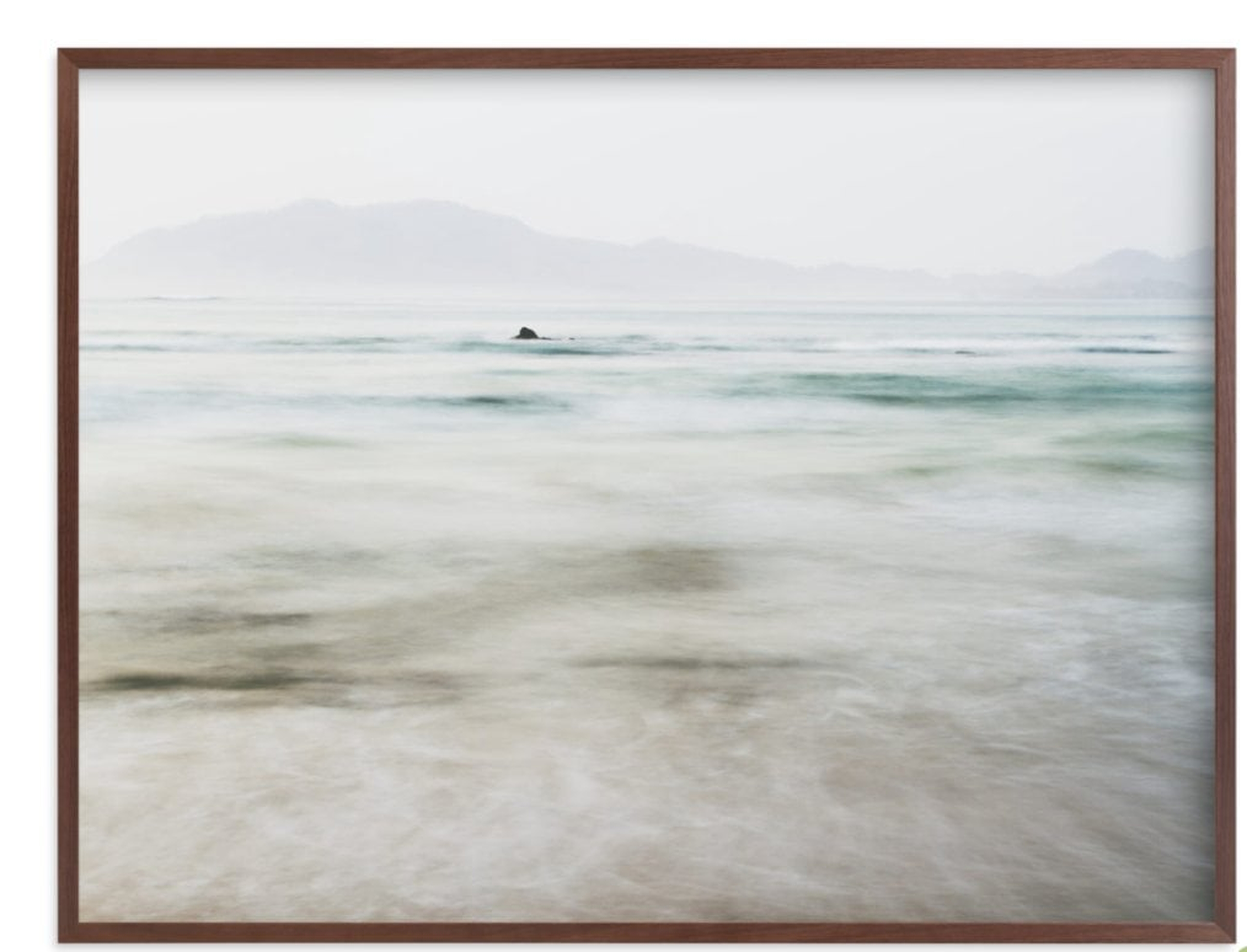 the pacific - 40"x30" - Walnut Wood Canvas Frame - Minted