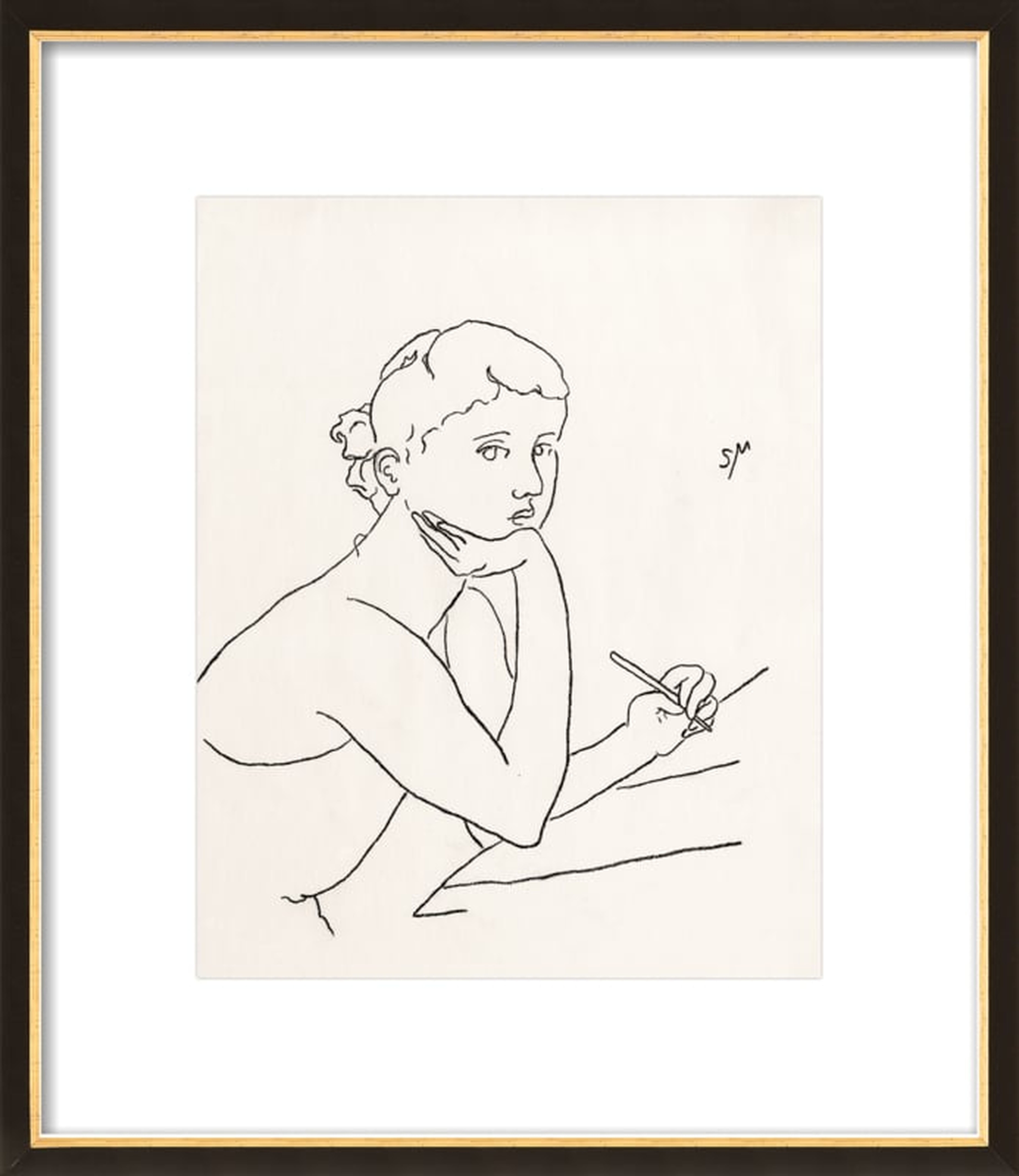 Pencil and Paper By Sarah Myers, Art Print, 19.1" x 22.1" - Artfully Walls