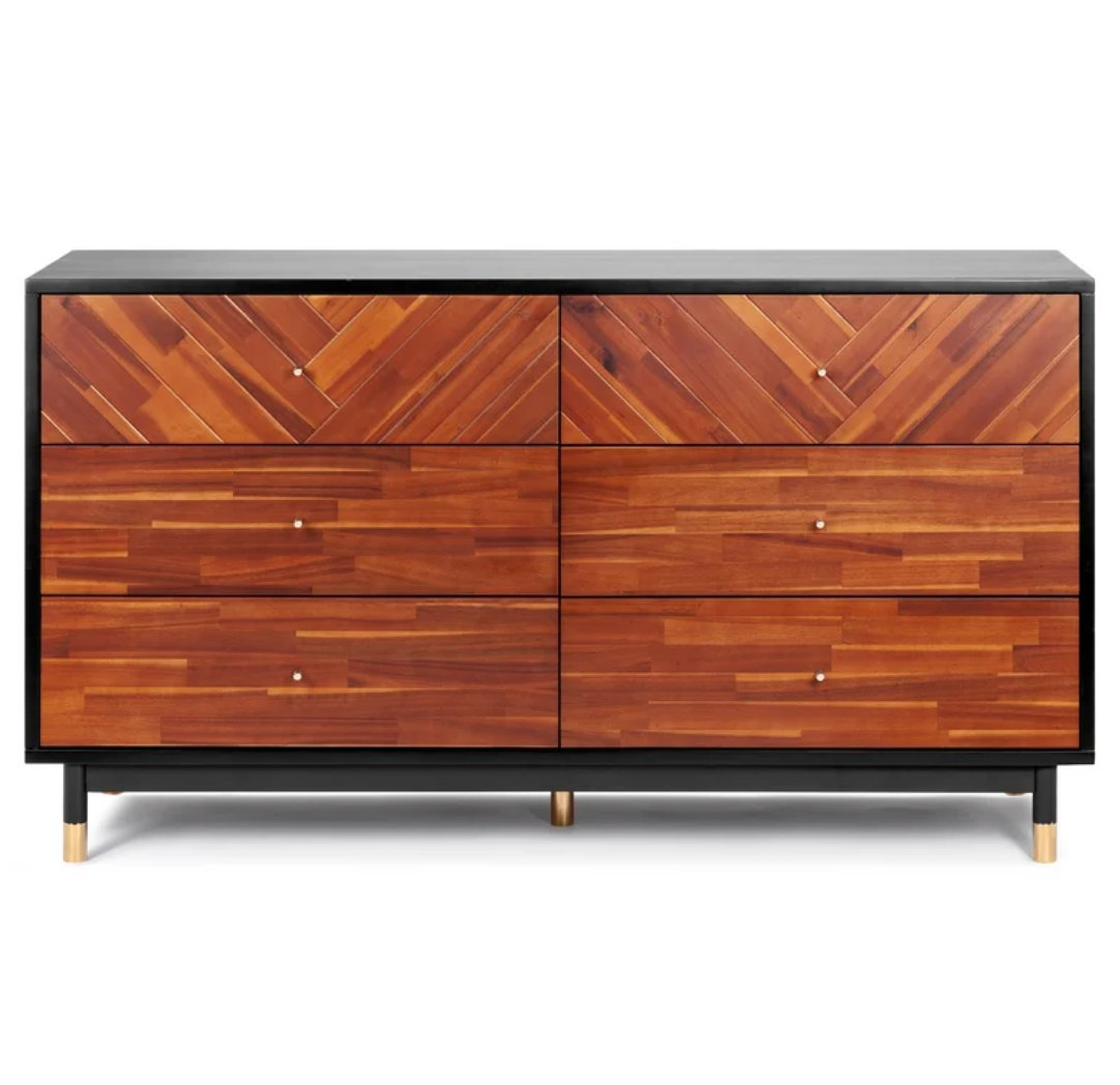 Noriega 6 Drawer 55'' W Solid Wood Dresser - Wayfair