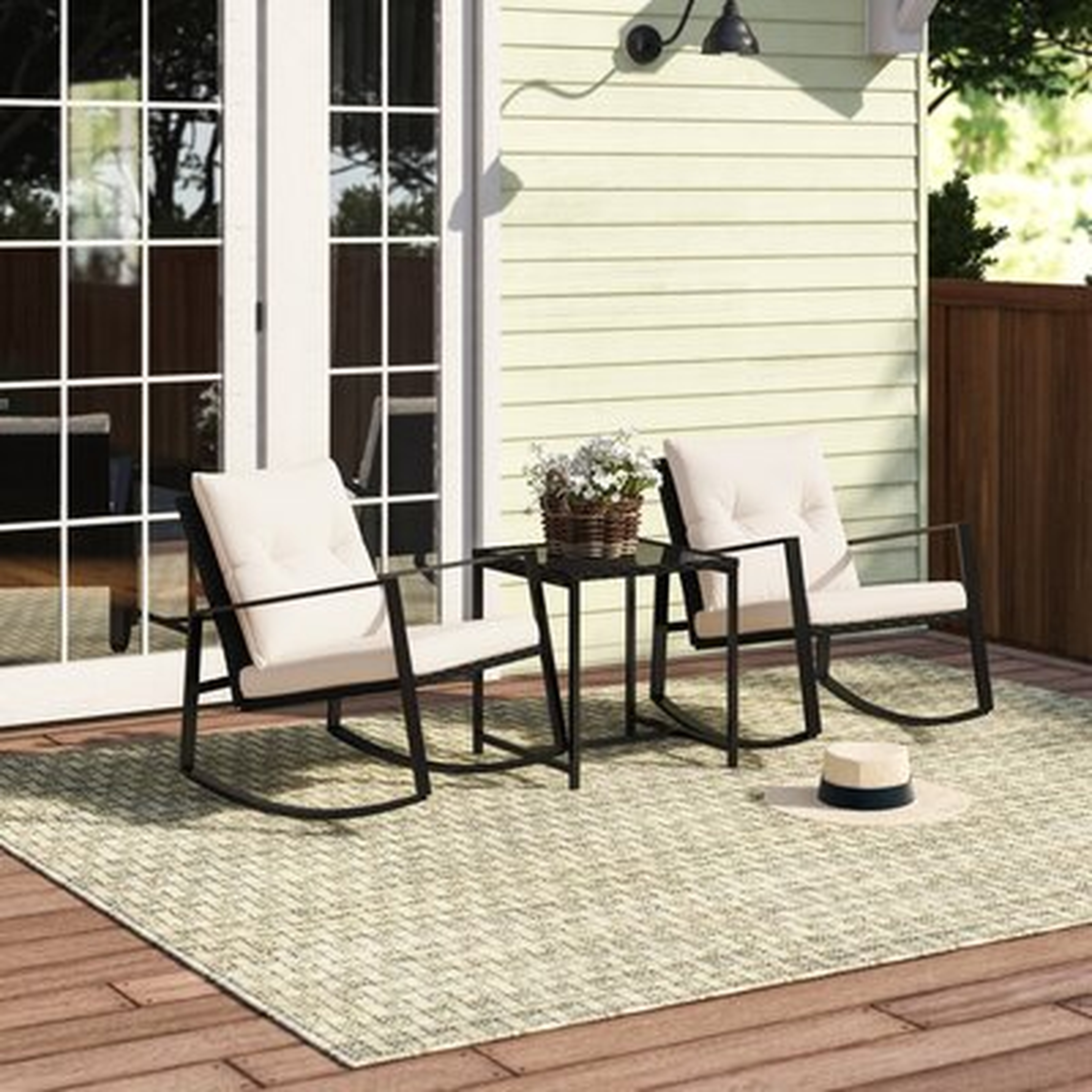 Kinzie Square 2 - Person 18'' Long Bistro Set with Cushions - Wayfair
