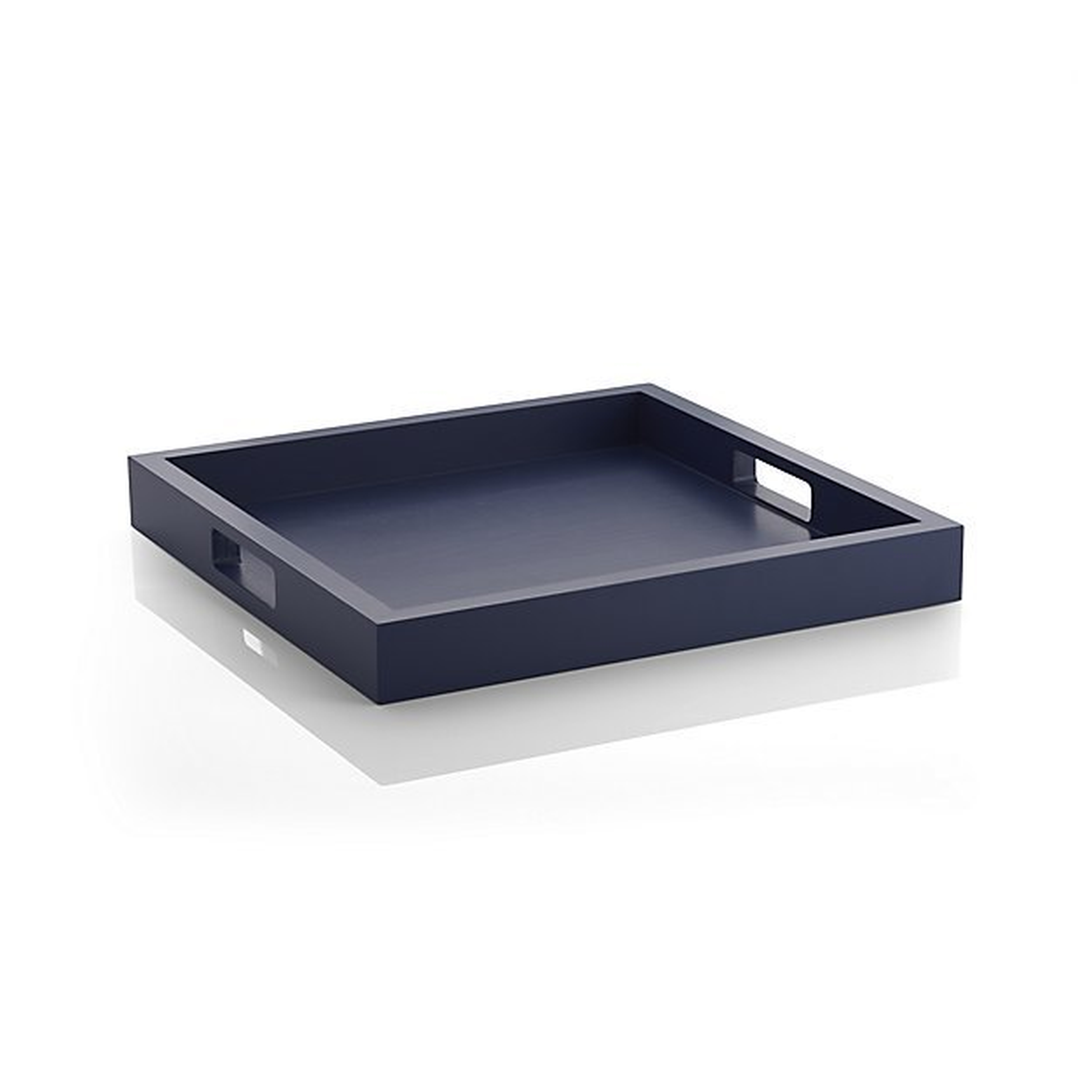 Zuma Square Limoges Blue Tray - Crate and Barrel