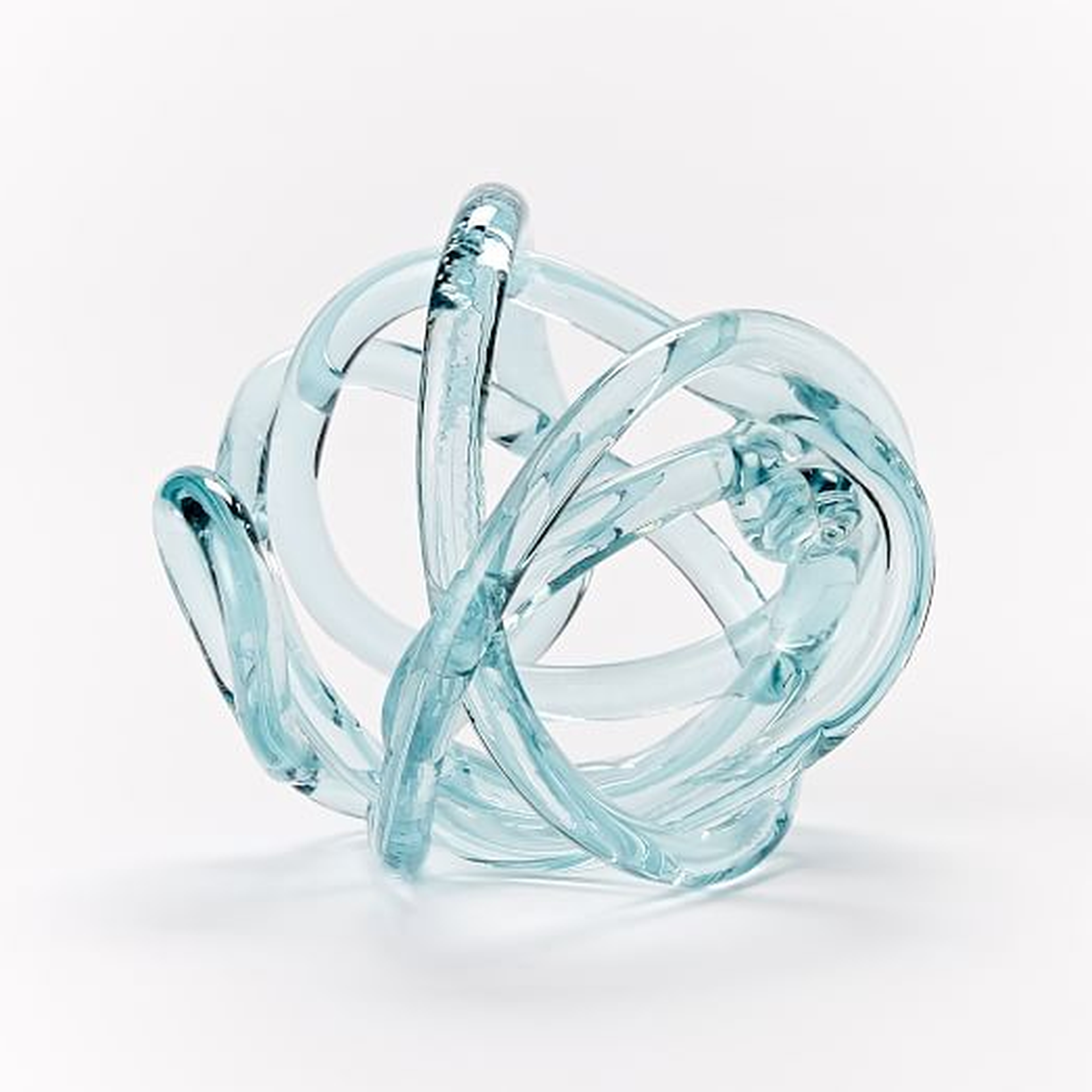 Glass Knot, Extra-Large, Ice Blue - West Elm