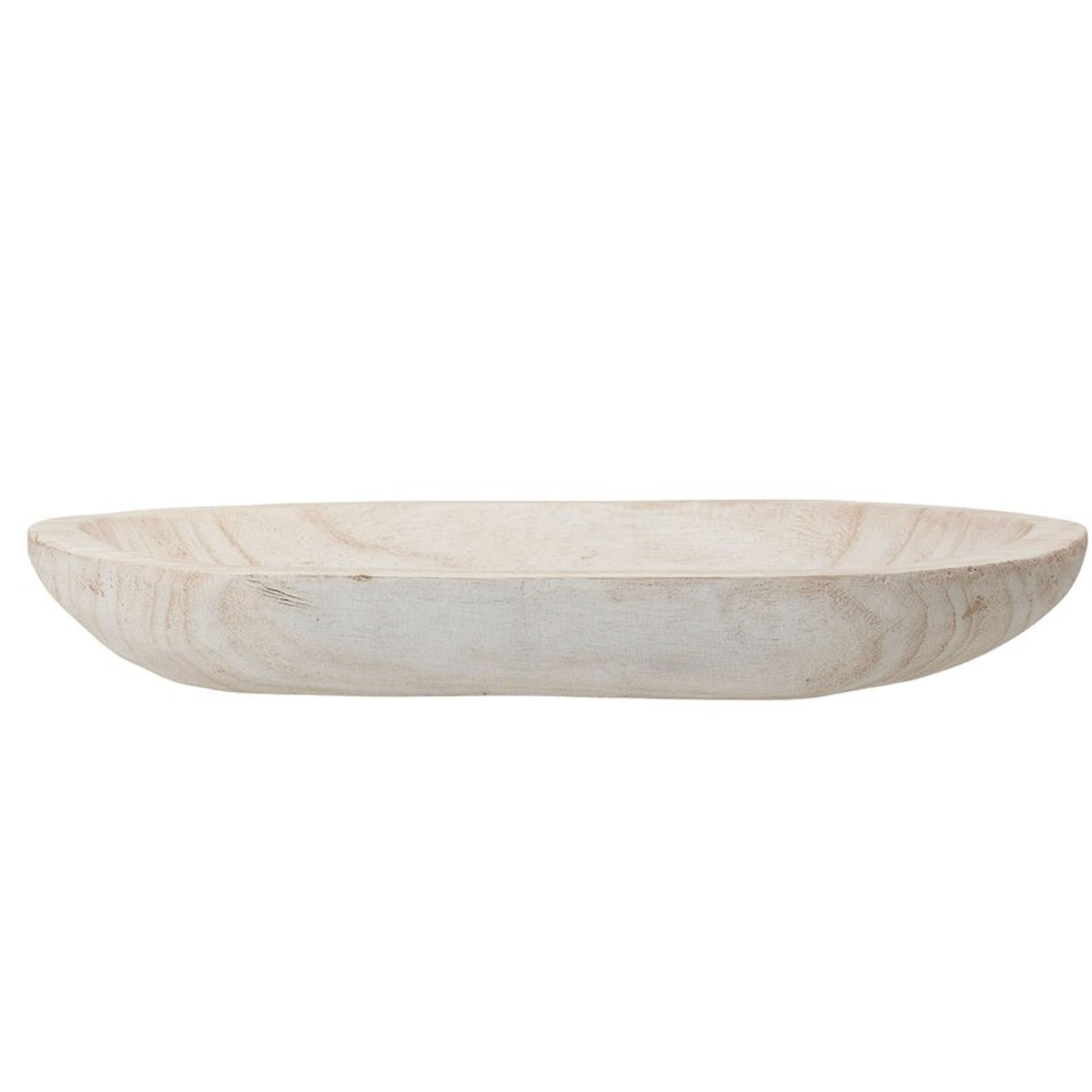 Wood Decorative Bowl in White - Wayfair