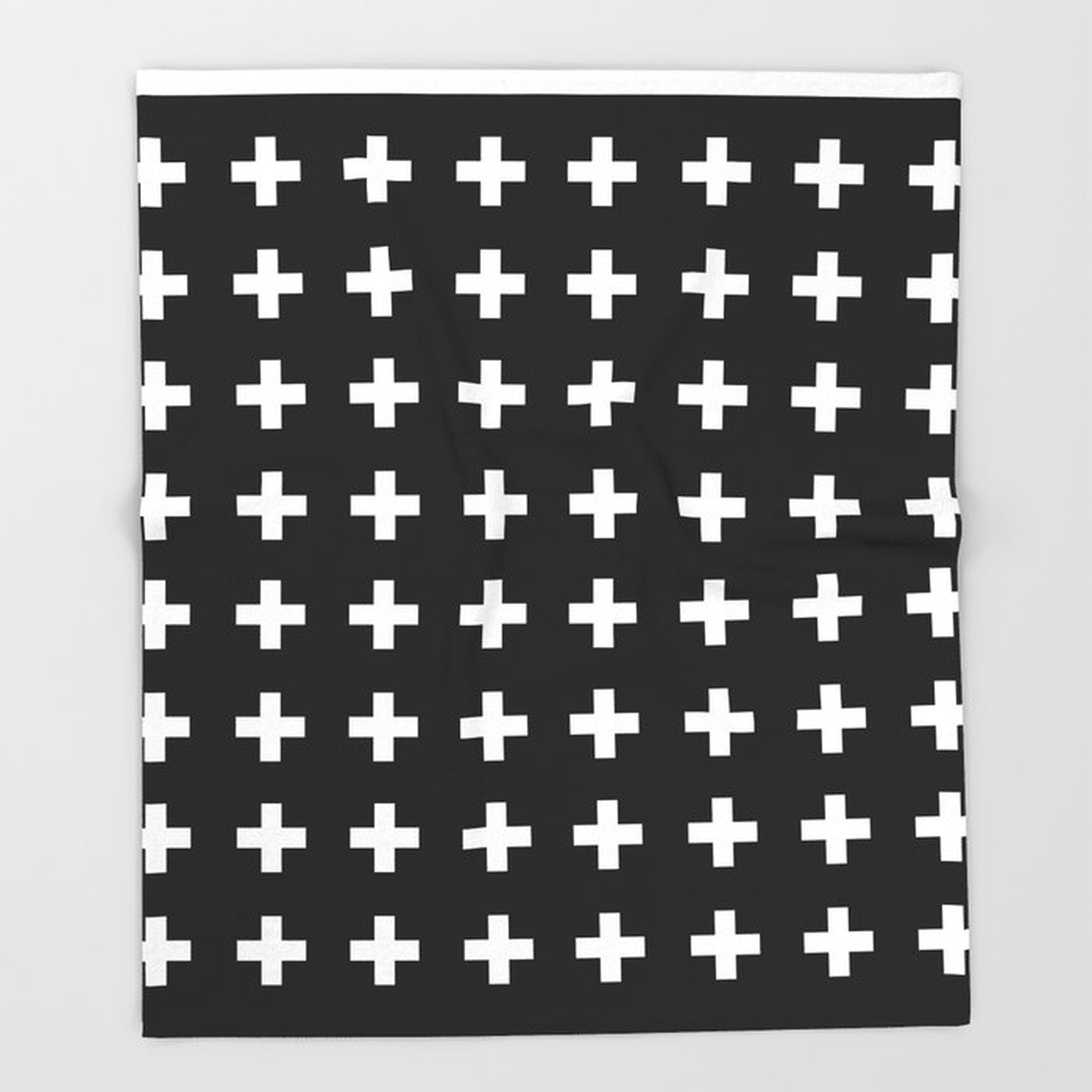 Swiss Cross Scandinavian Design Throw Blanket - Society6