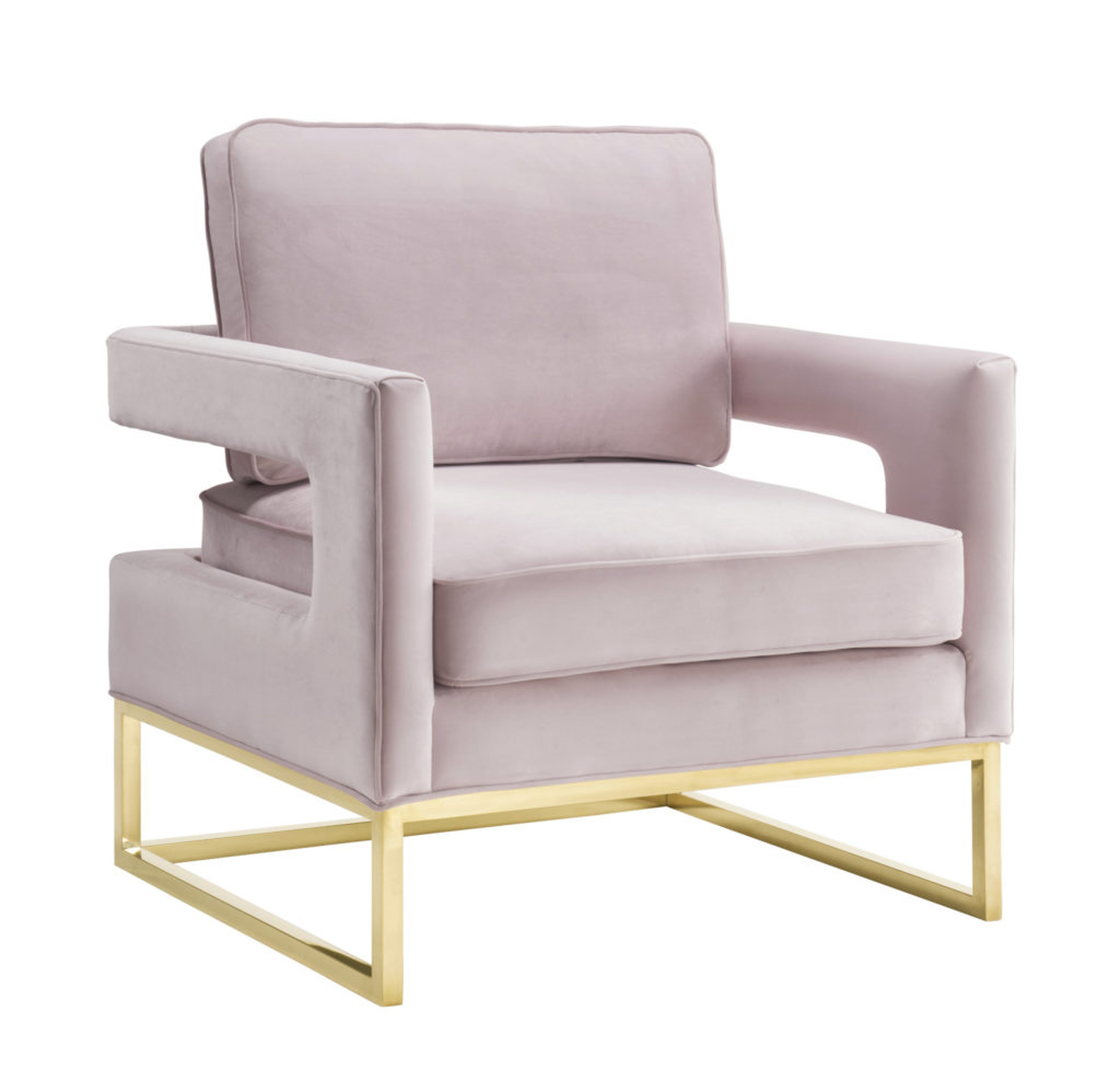 Aubrey Blush Velvet Chair - Maren Home