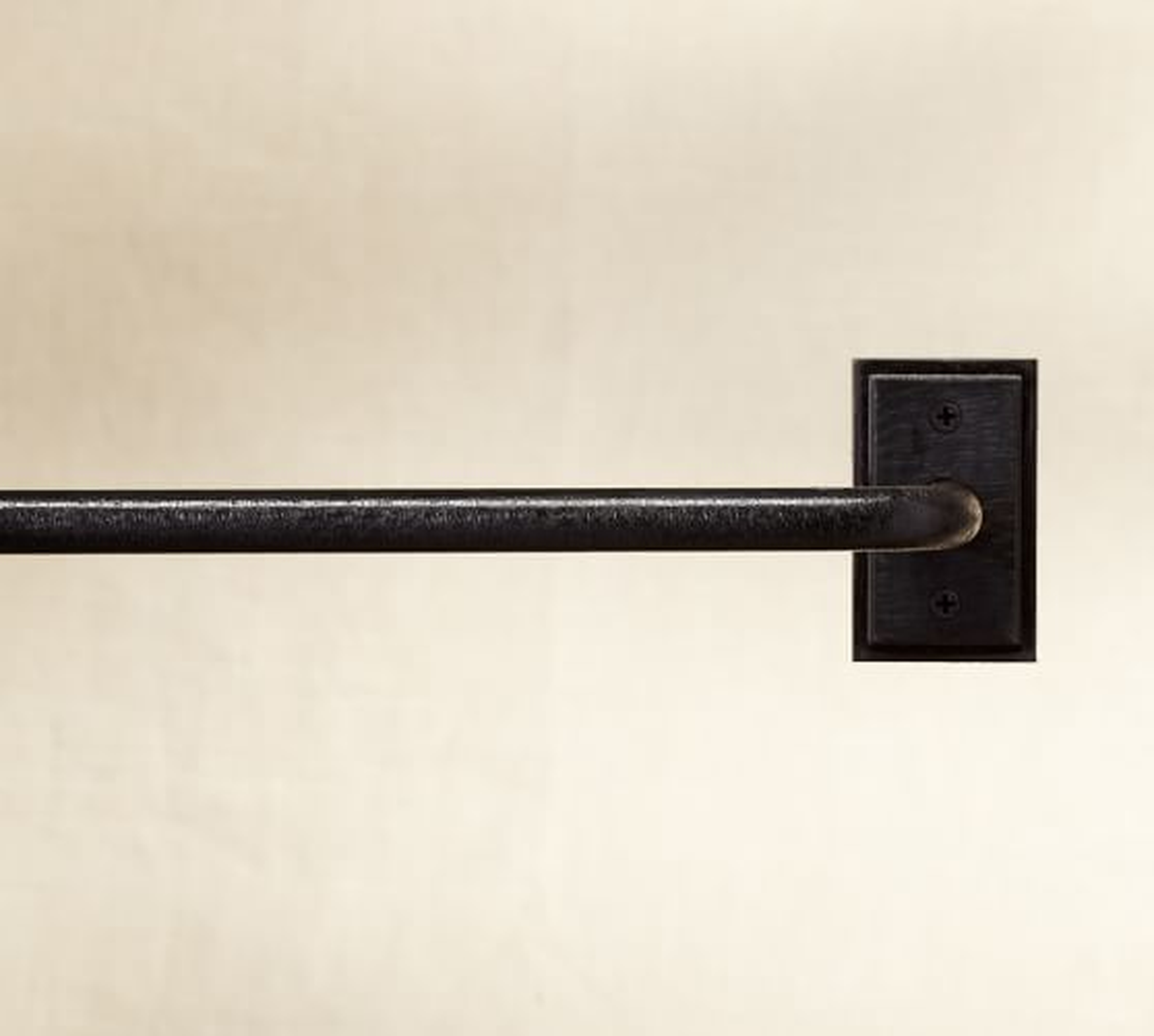 PB Essential Drape Rod, Small, Cast Iron Finish - Pottery Barn