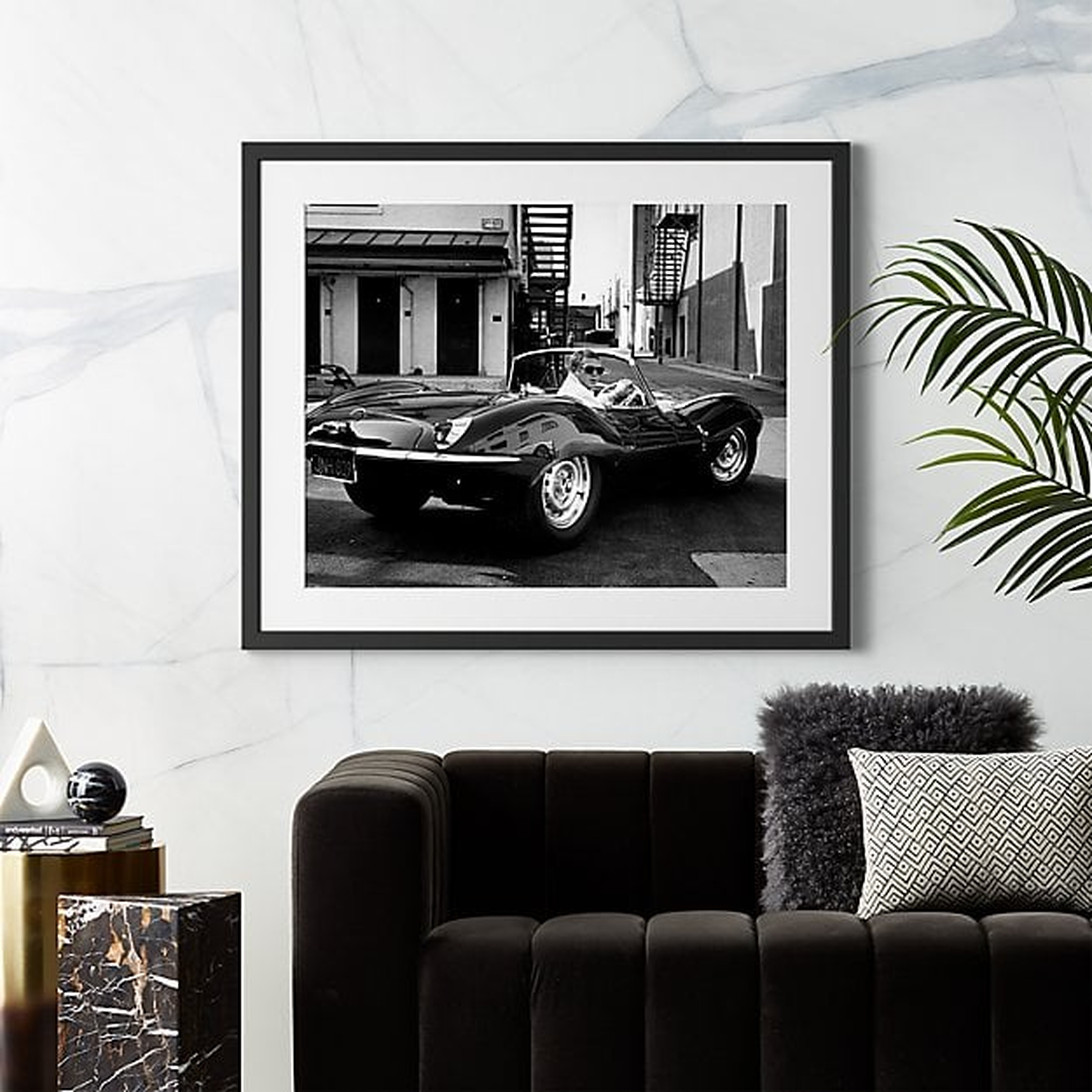 Steve McQueen, 1963 with White Frame 42"x35" - CB2