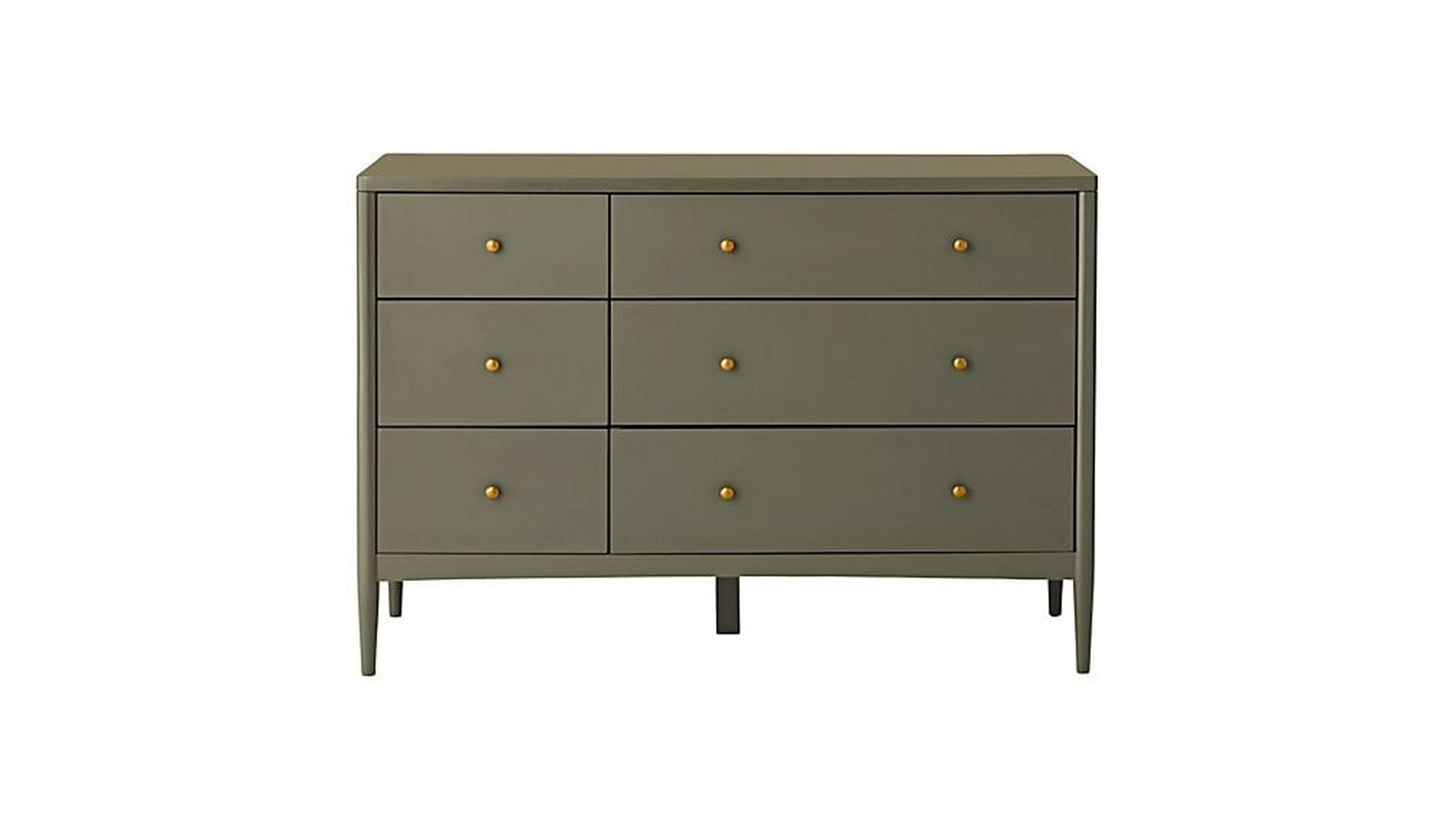 Kids Hampshire Olive 6-Drawer Dresser - Crate and Barrel