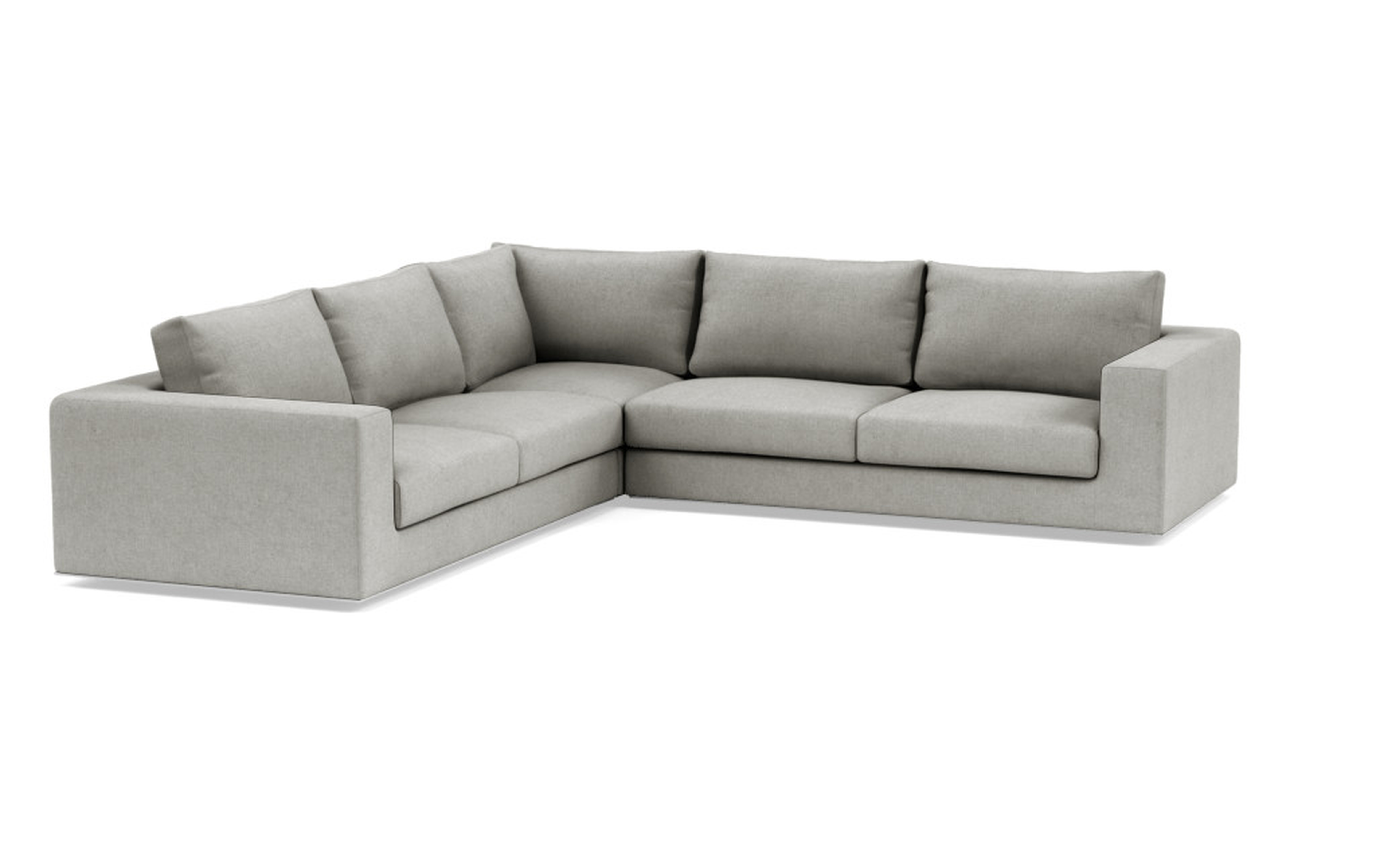 WALTERS Corner Sectional Sofa, 119", Ore Heavy Cloth - Interior Define