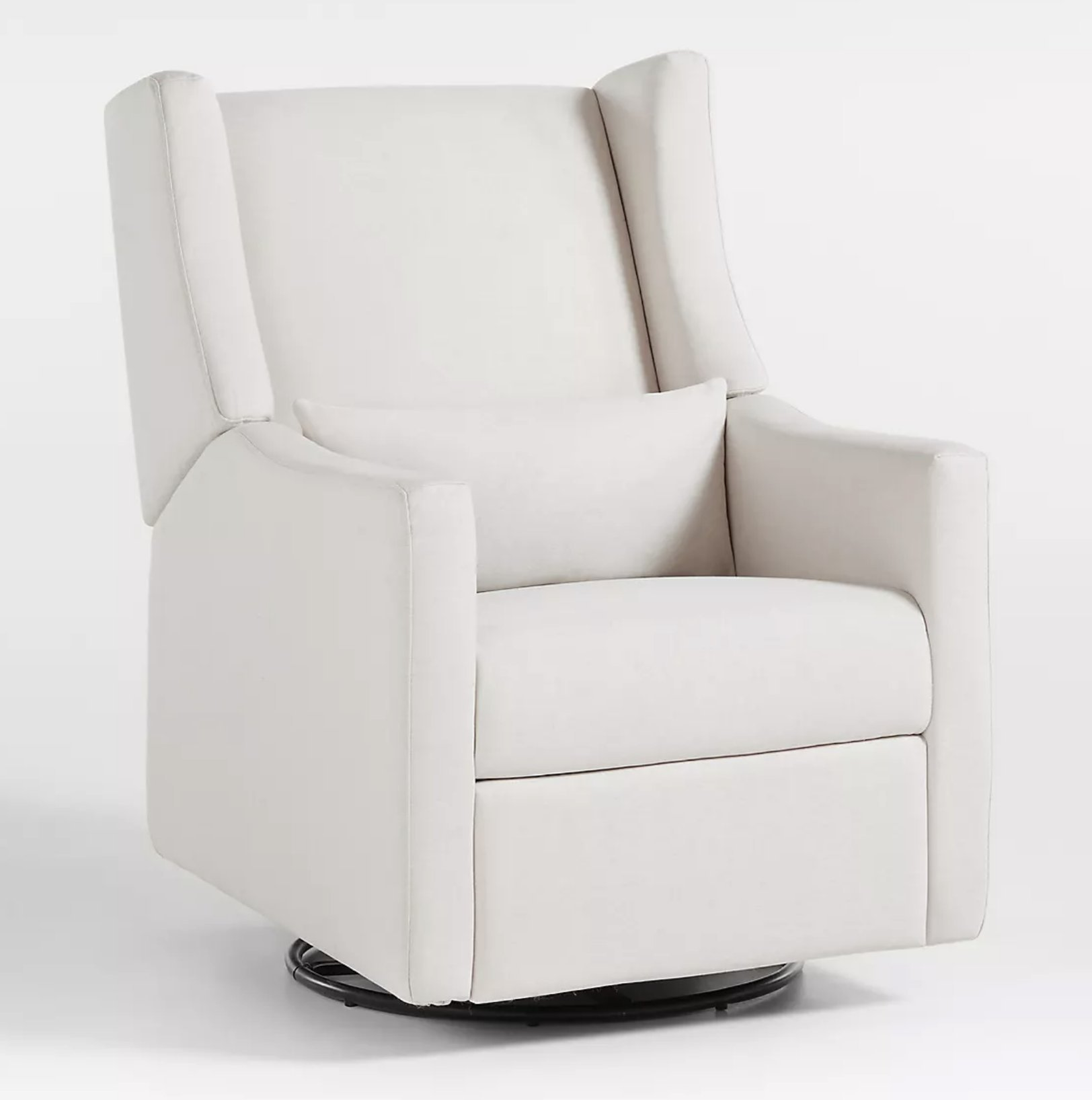 Babyletto Kiwi Glider Recliner w/ Electronic Control & USB Performance Cream Eco-Weave, Cream - Crate and Barrel