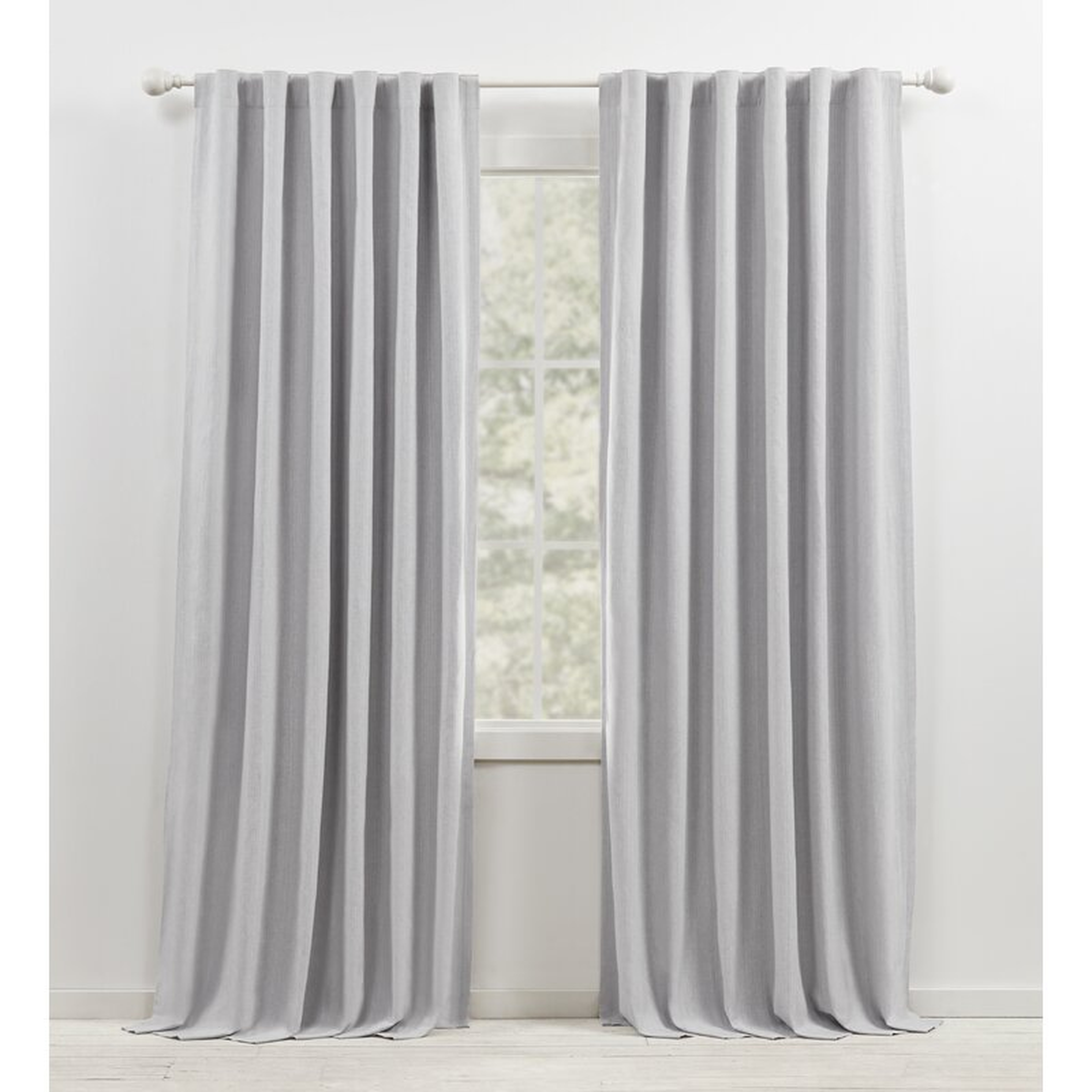 Sallie Blackout Cotton-Linen Blend Curtain Panel - Wayfair