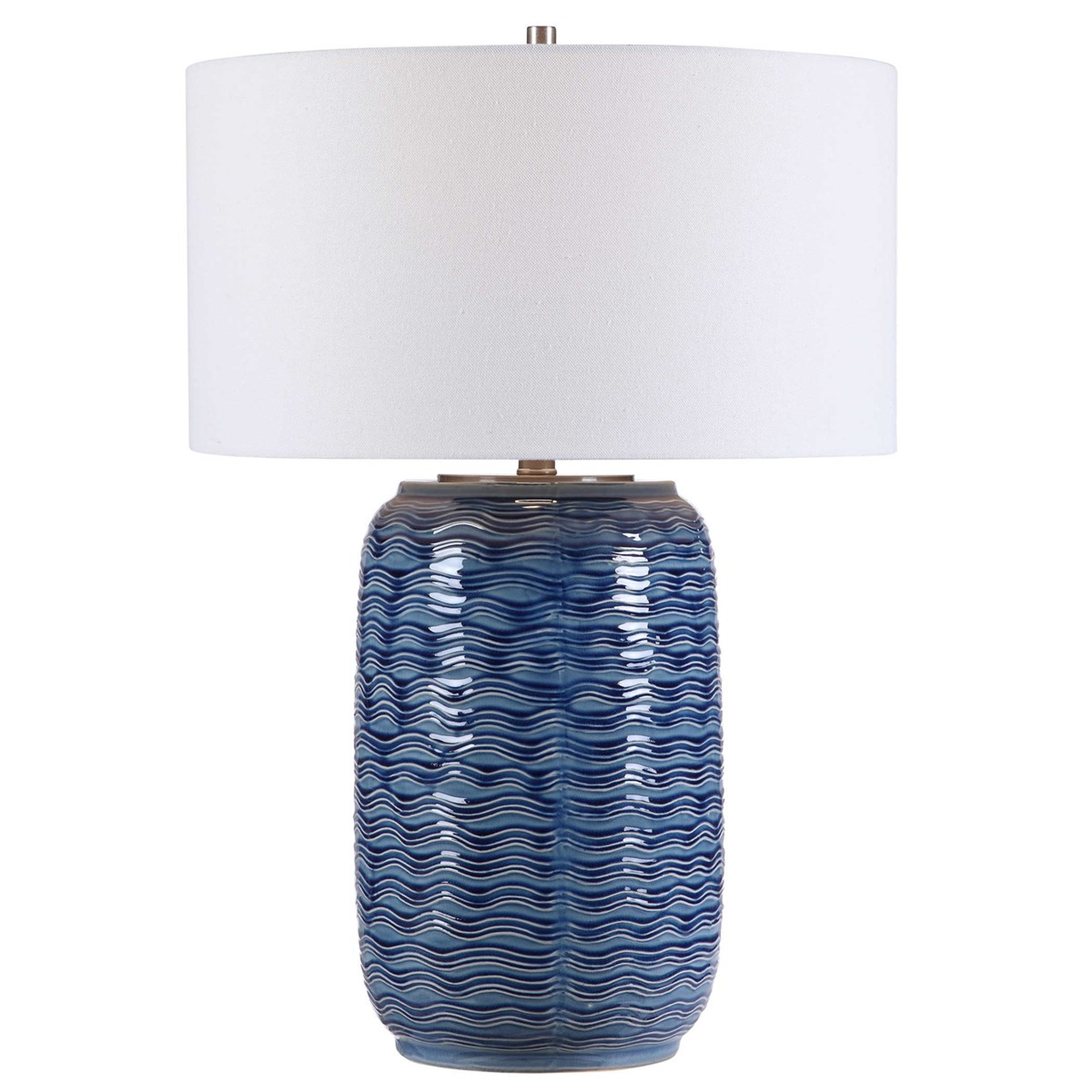 Sedna Table Lamp, Blue, 27" - Hudsonhill Foundry