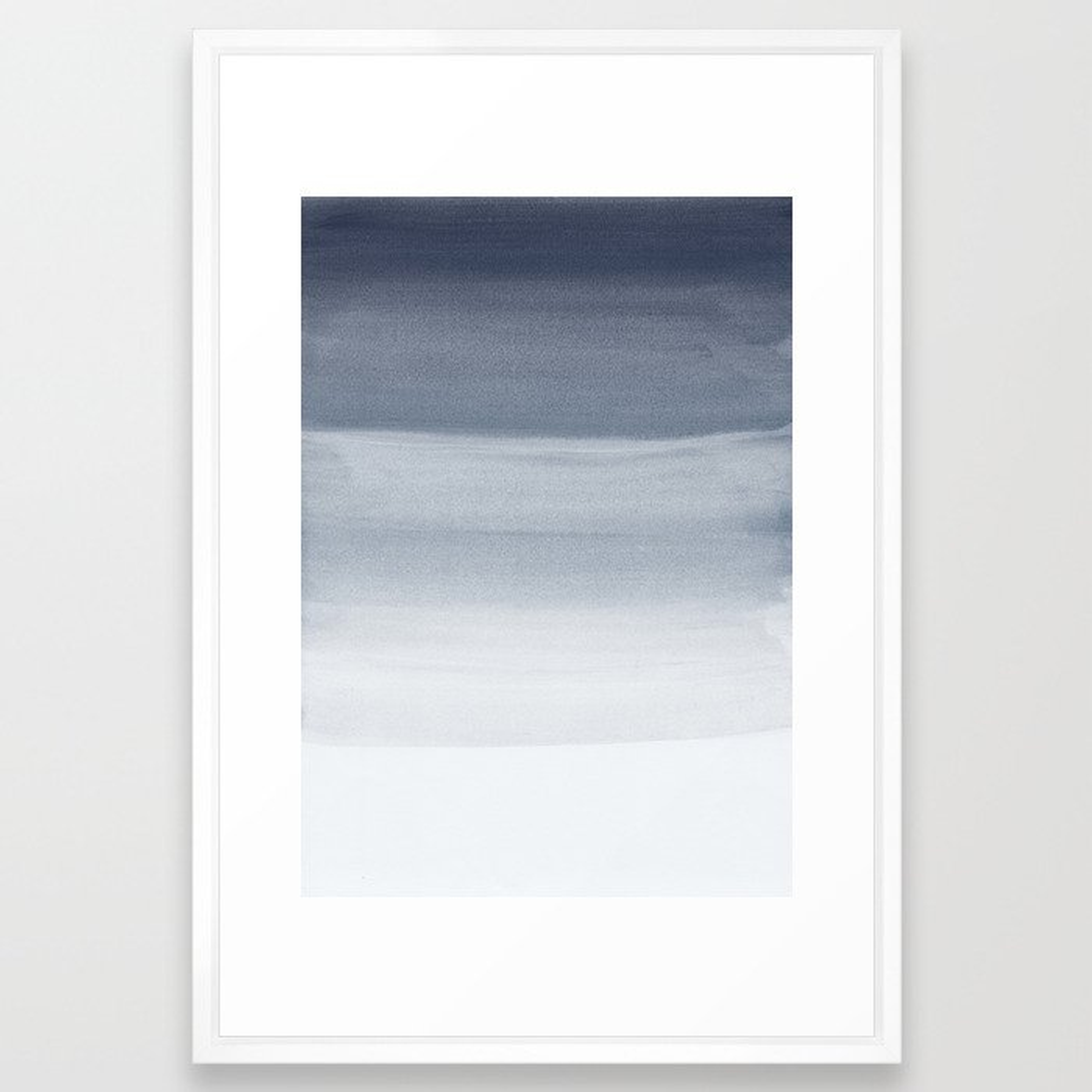 Touching Midnight Blue Watercolor Abstract #1 #painting #decor #art #society6 Framed Art Print - Society6