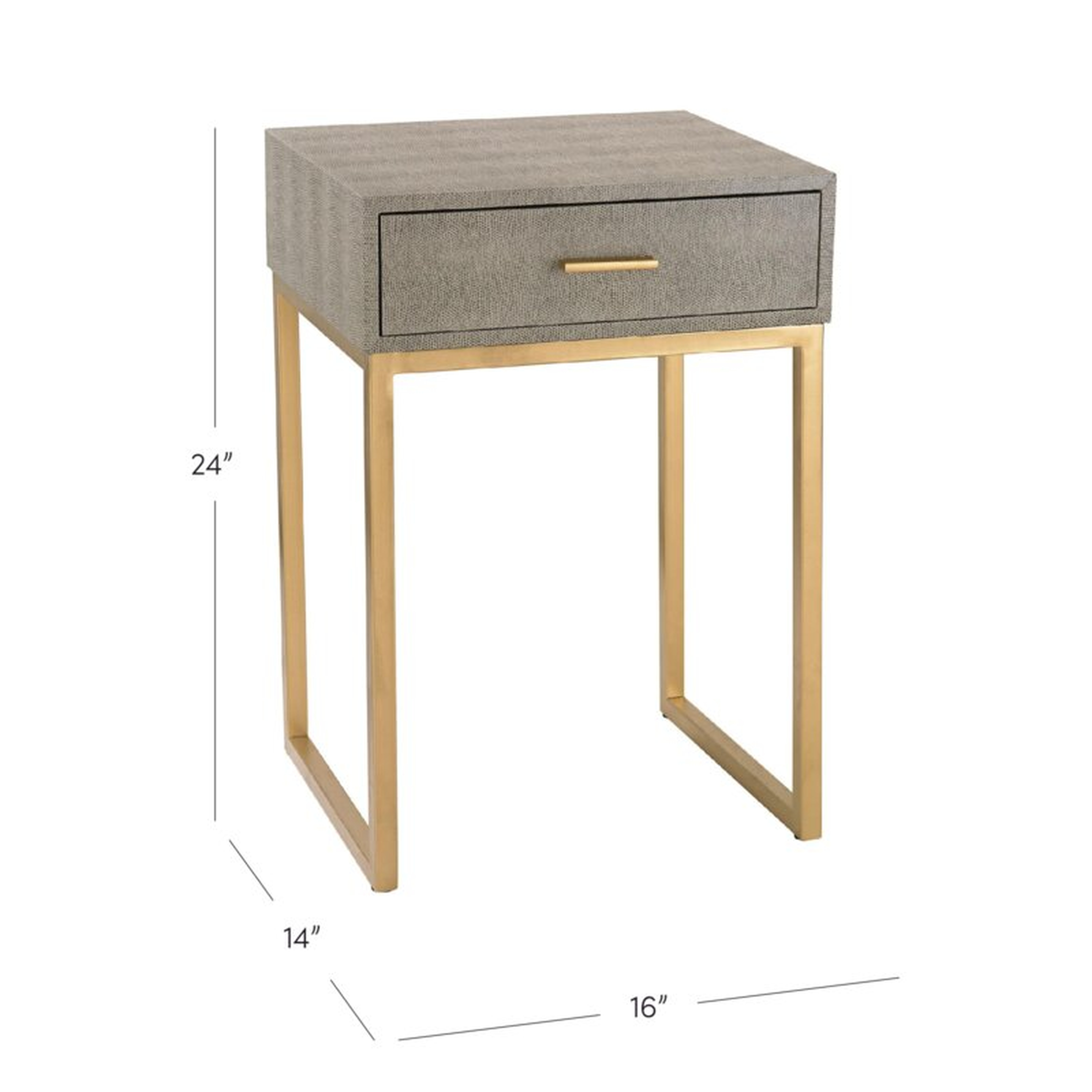 Garton 24'' Tall Solid Wood Sled End Table with Storage - Wayfair