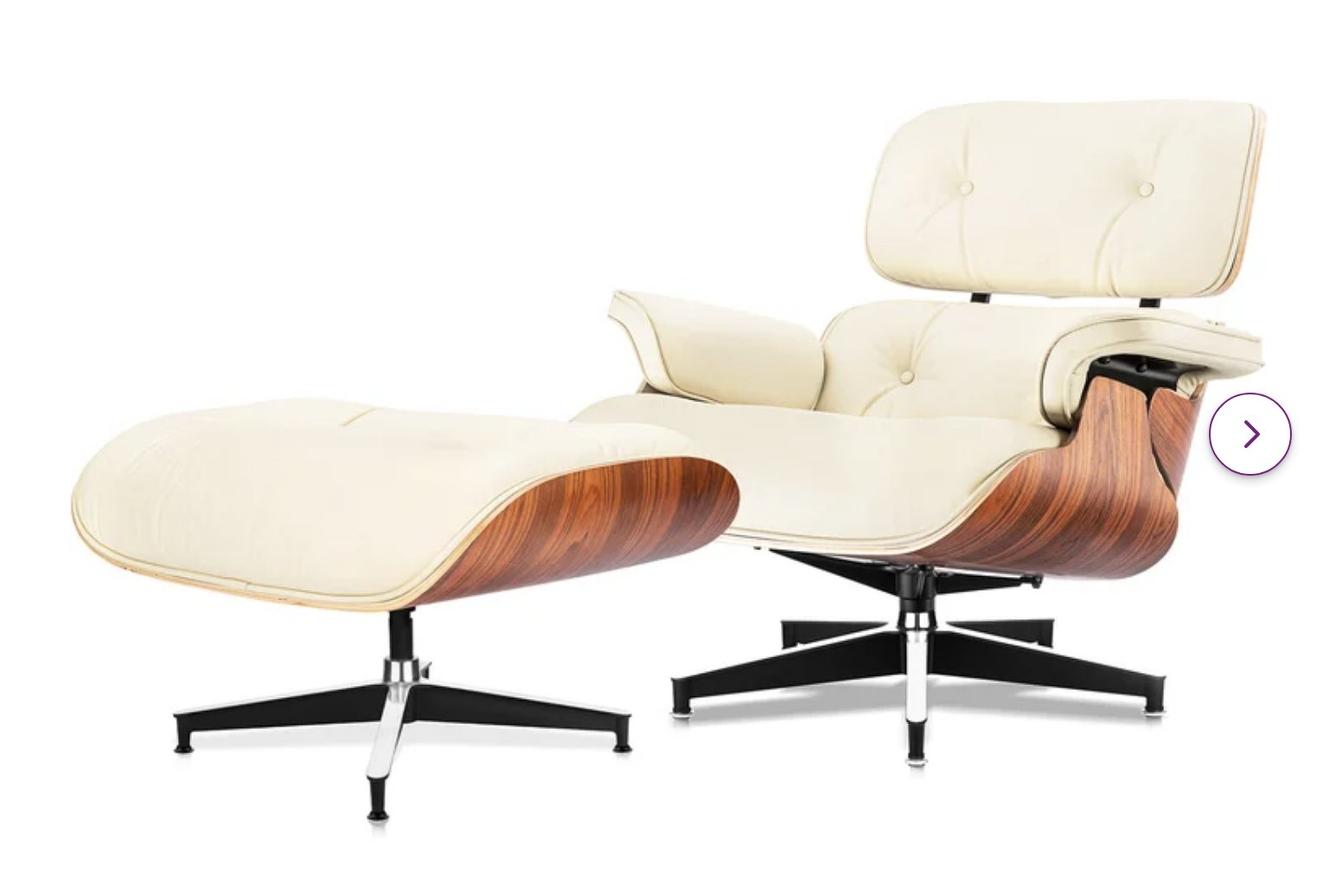 Dajiana 33'' Wide Genuine Leather Top Grain Leather Swivel Lounge Chair and Ottoman - Wayfair
