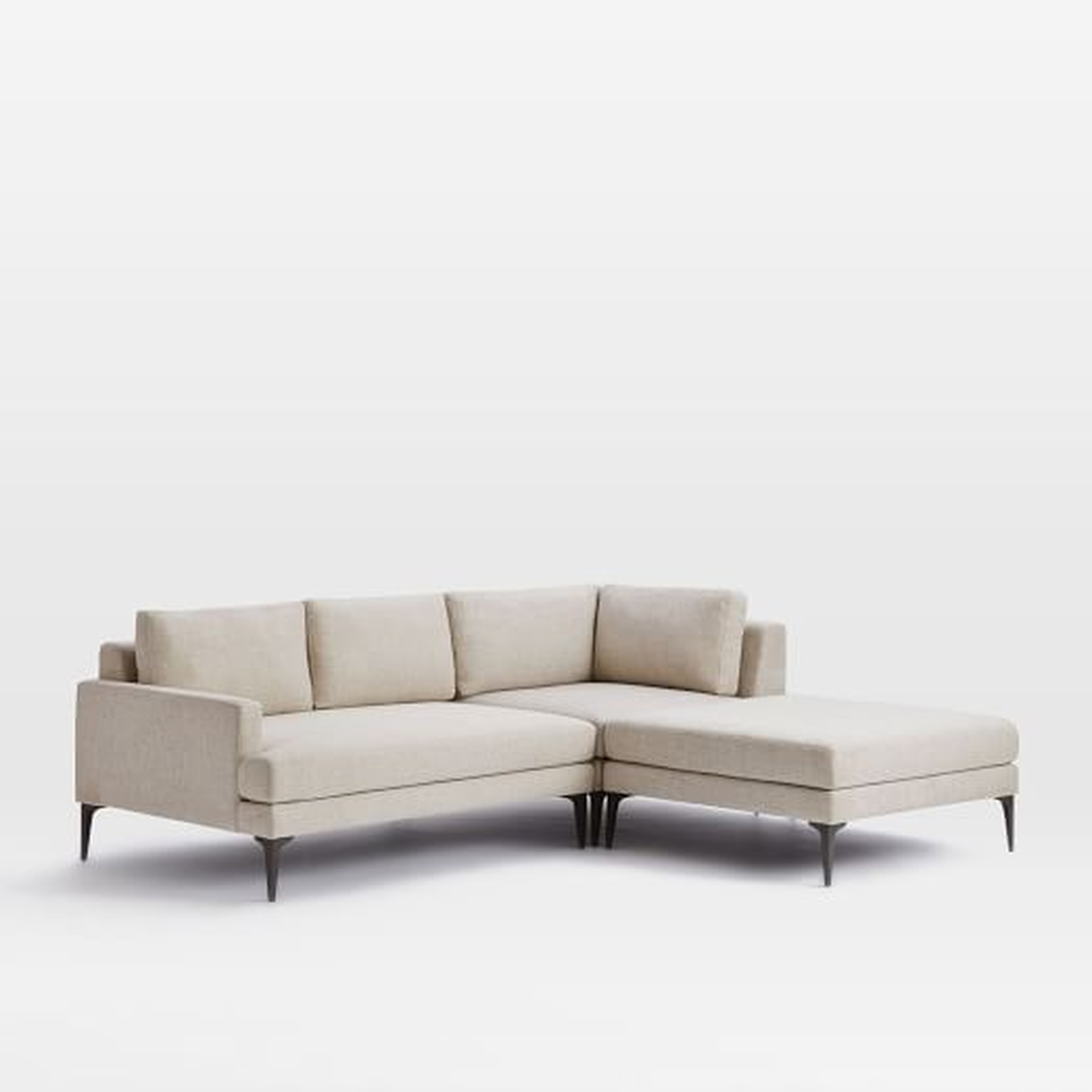 Andes 3-Piece Chaise Sectional - Left-Arm Sofa & Ottoman & Right-Arm Corner - West Elm