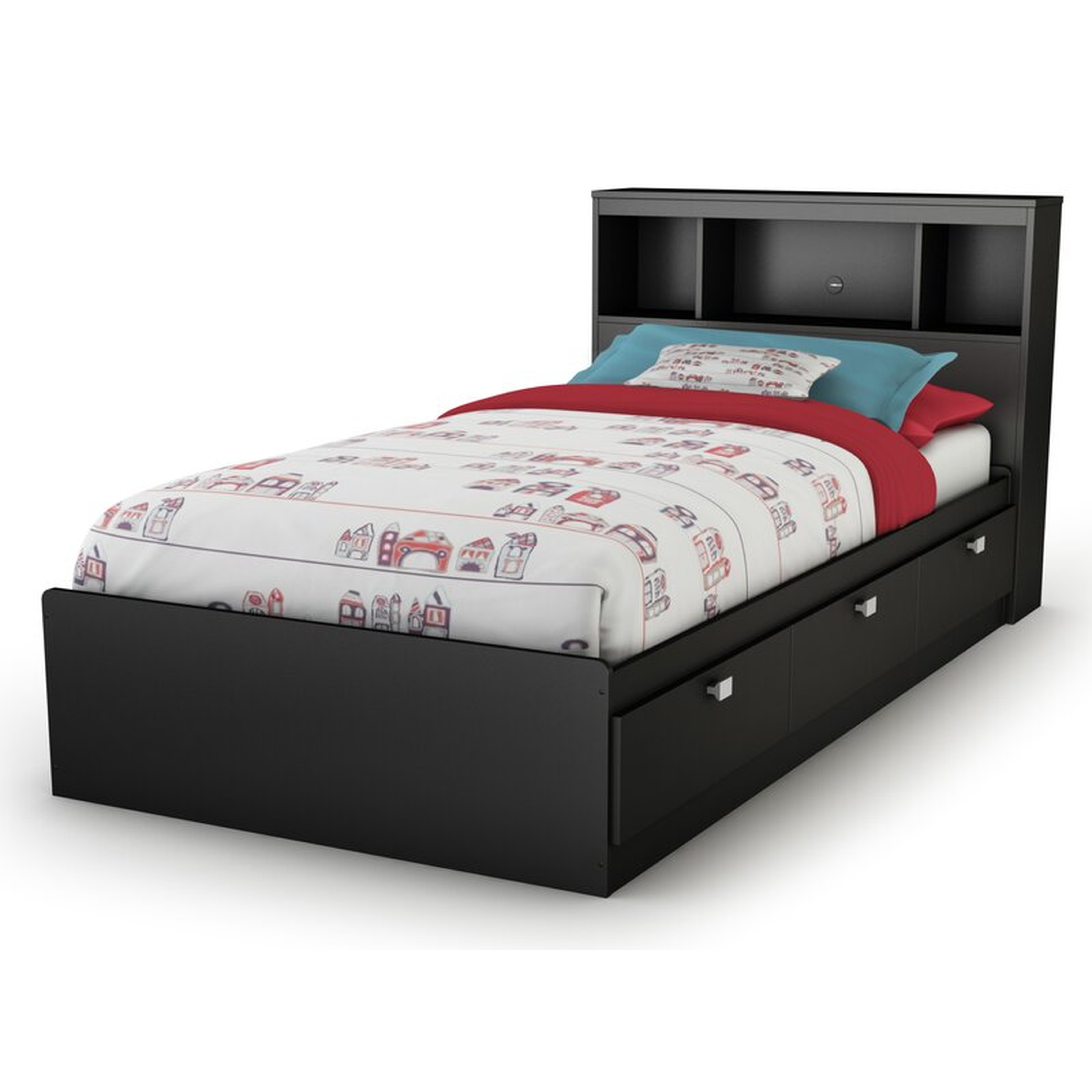 Spark Twin Mate's & Captain's Bed with Drawers, Black - Wayfair