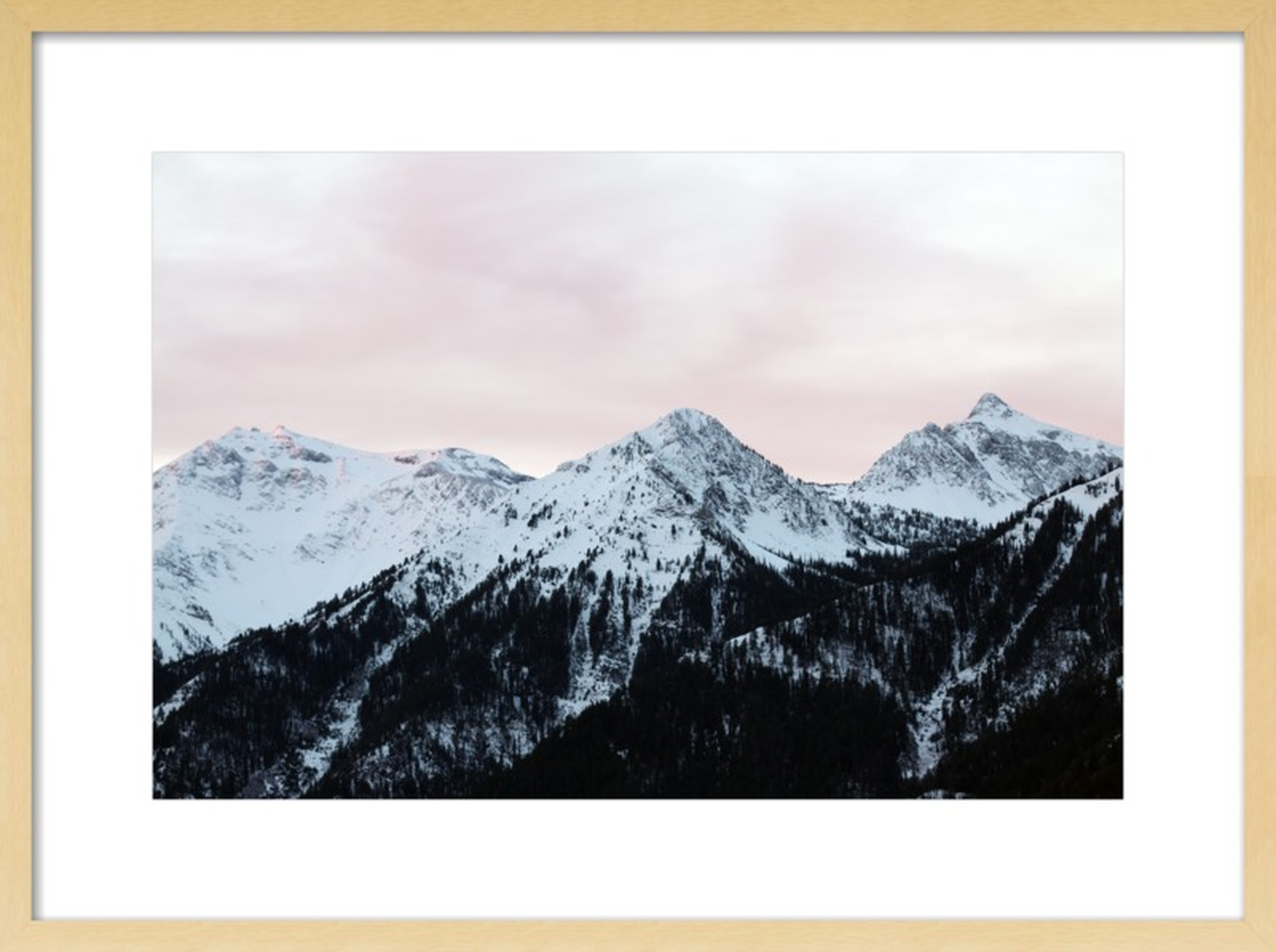 Pink Sky and Mountains in the morning by Lucy Snowe - Artfully Walls