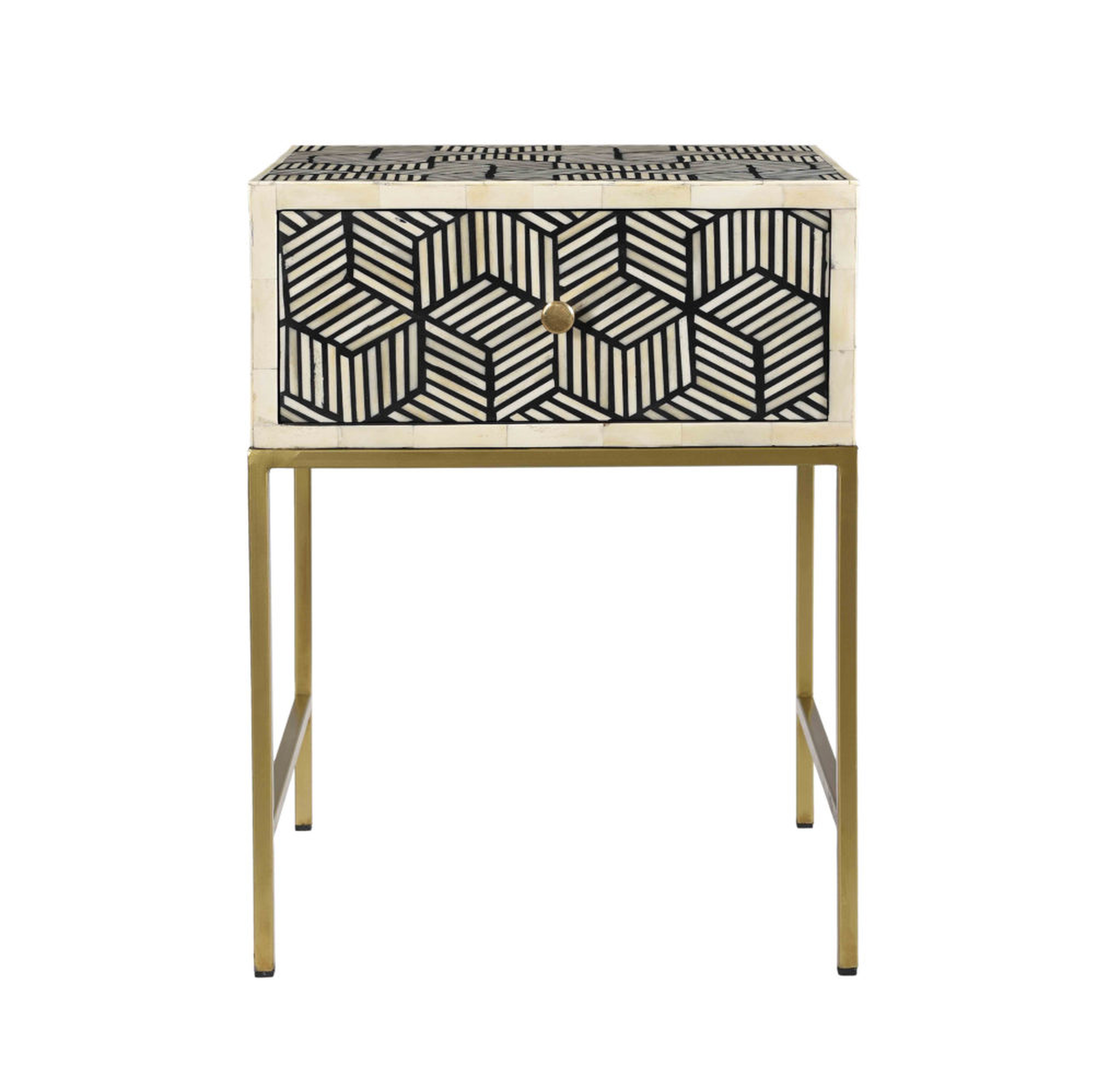 Emilia Inlay Side Table - Maren Home