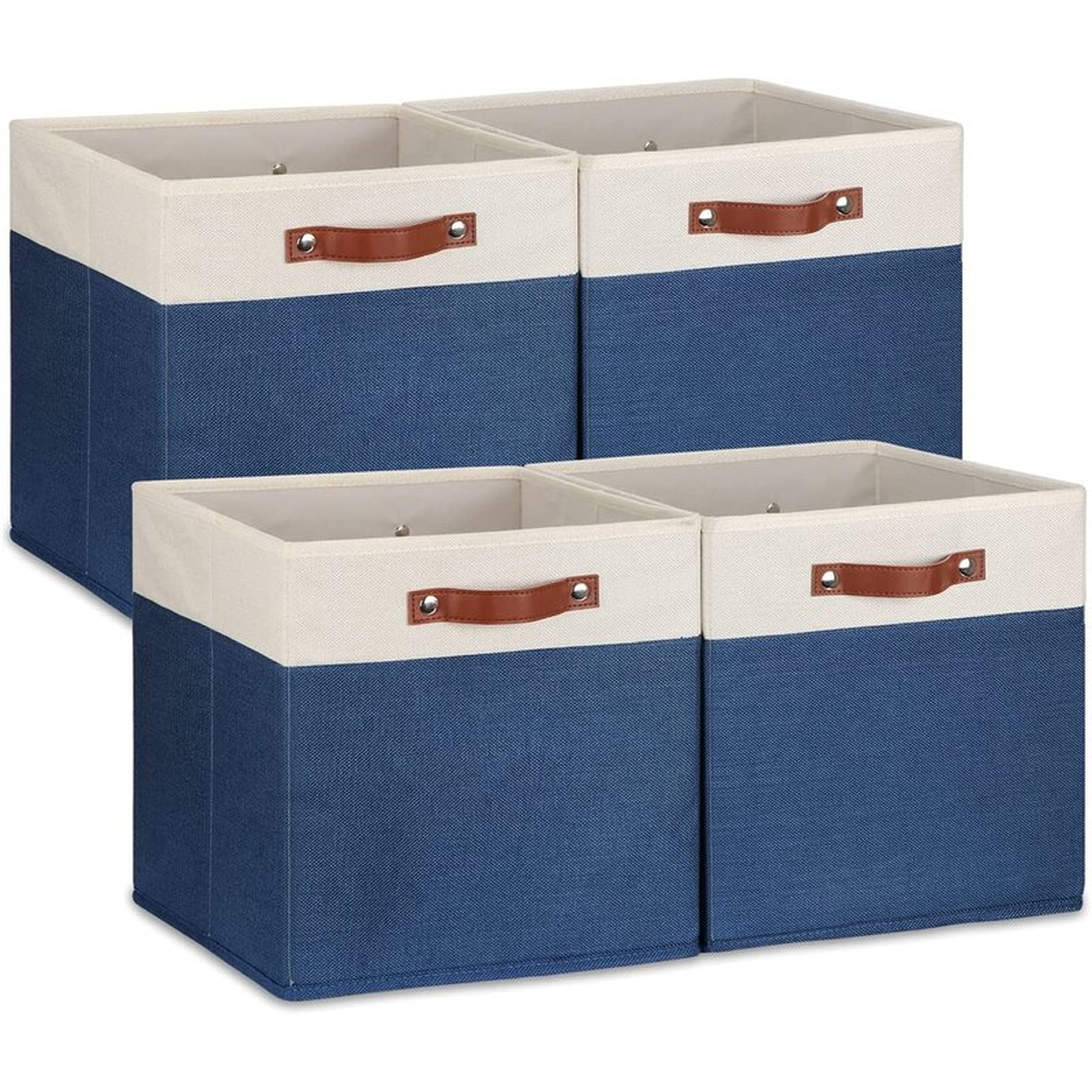 Fabric Storage Bins For Cube Organizer 4 Pack Cube Storage Bins Storage Cubes For Shelves Storage Baskets For Organizing Toys, Books, Clothes, Towels (Set of 4) - Wayfair