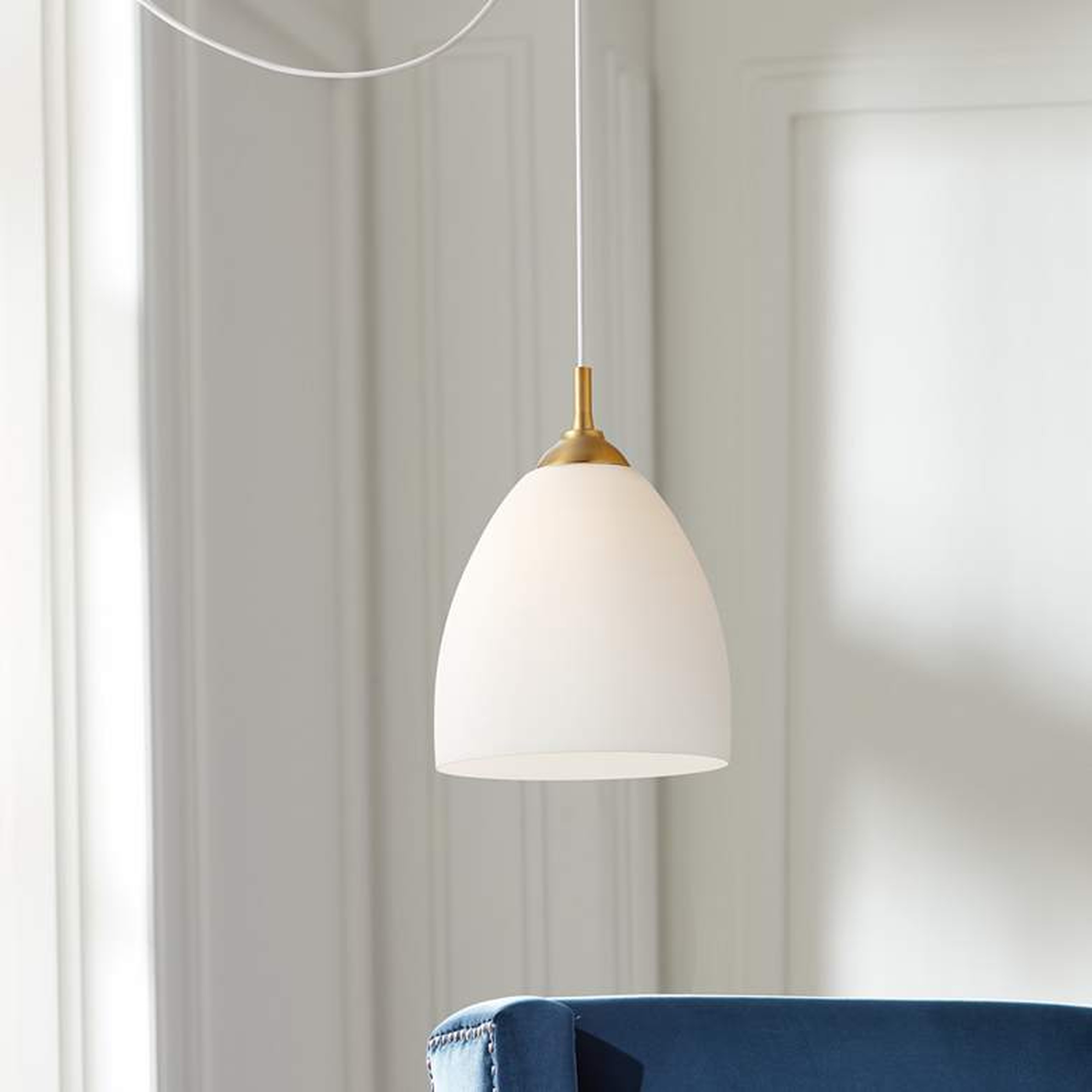 Possini Euro Taylor 8 1/2" Warm Brass Plug-In Swag Mini Pendant - Lamps Plus