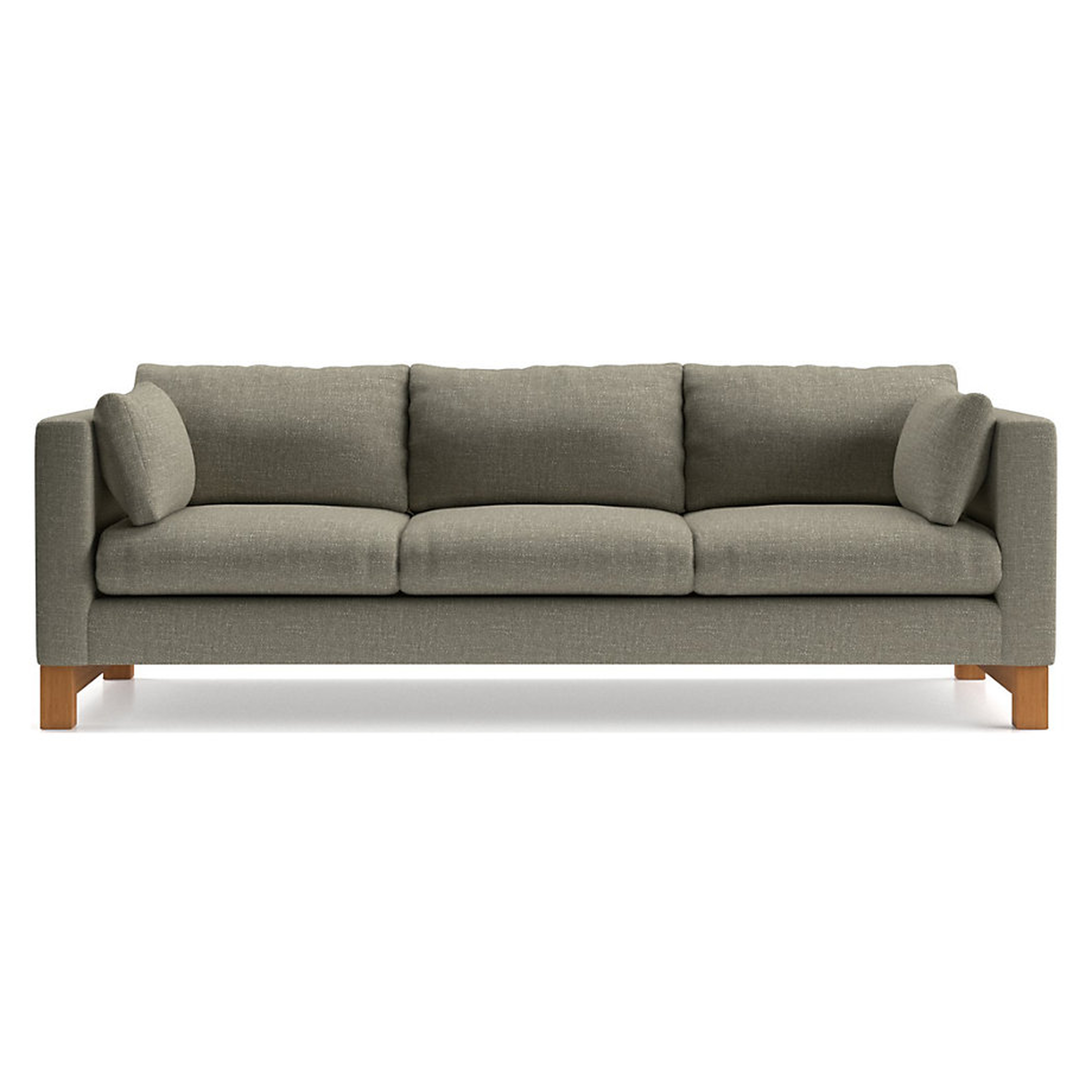 Pacific 3-Seat Track Arm Grande Sofa with Wood Legs - Crate and Barrel