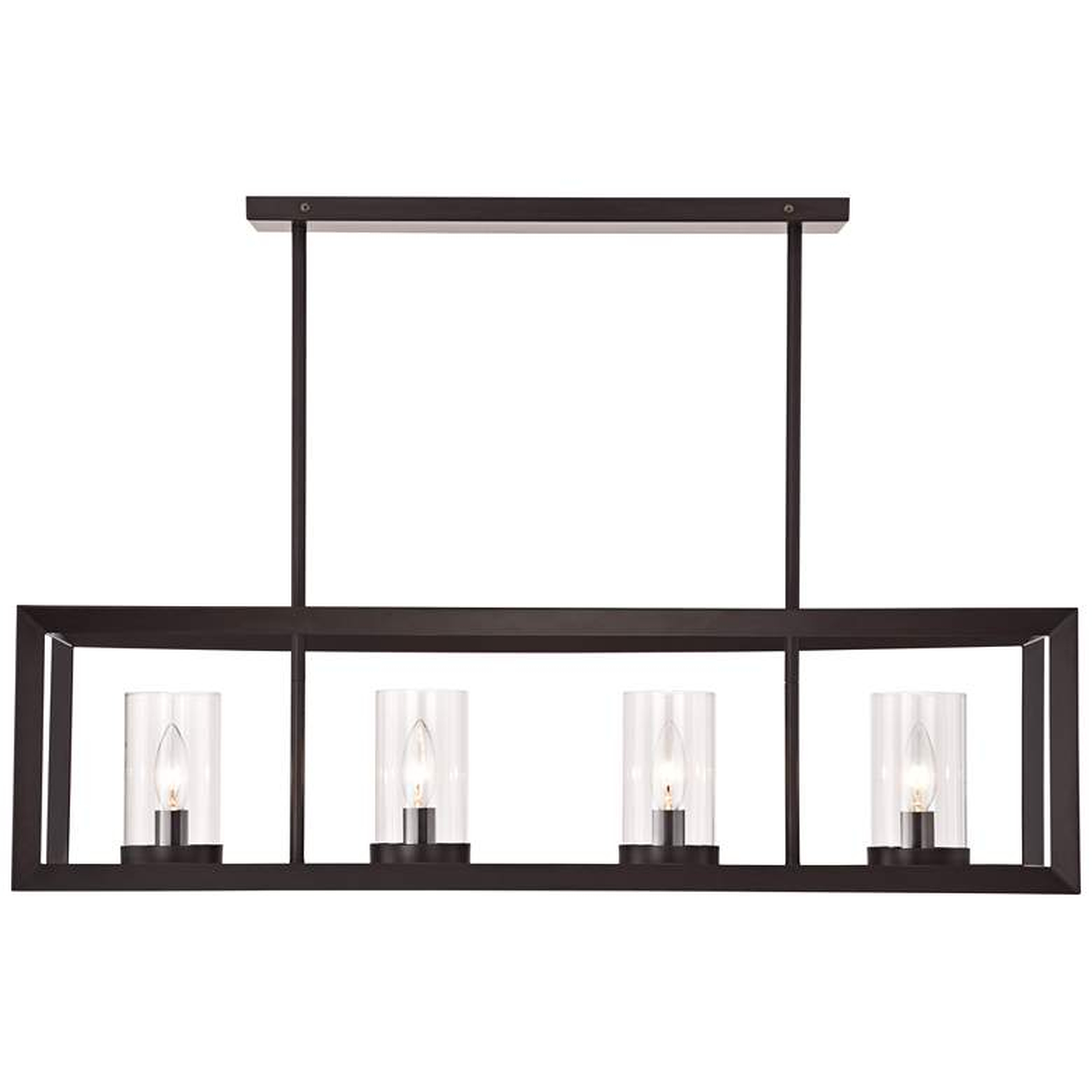 Franklin Iron Cove Point 34 1/2" Linear Kitchen Island Chandelier - Lamps Plus