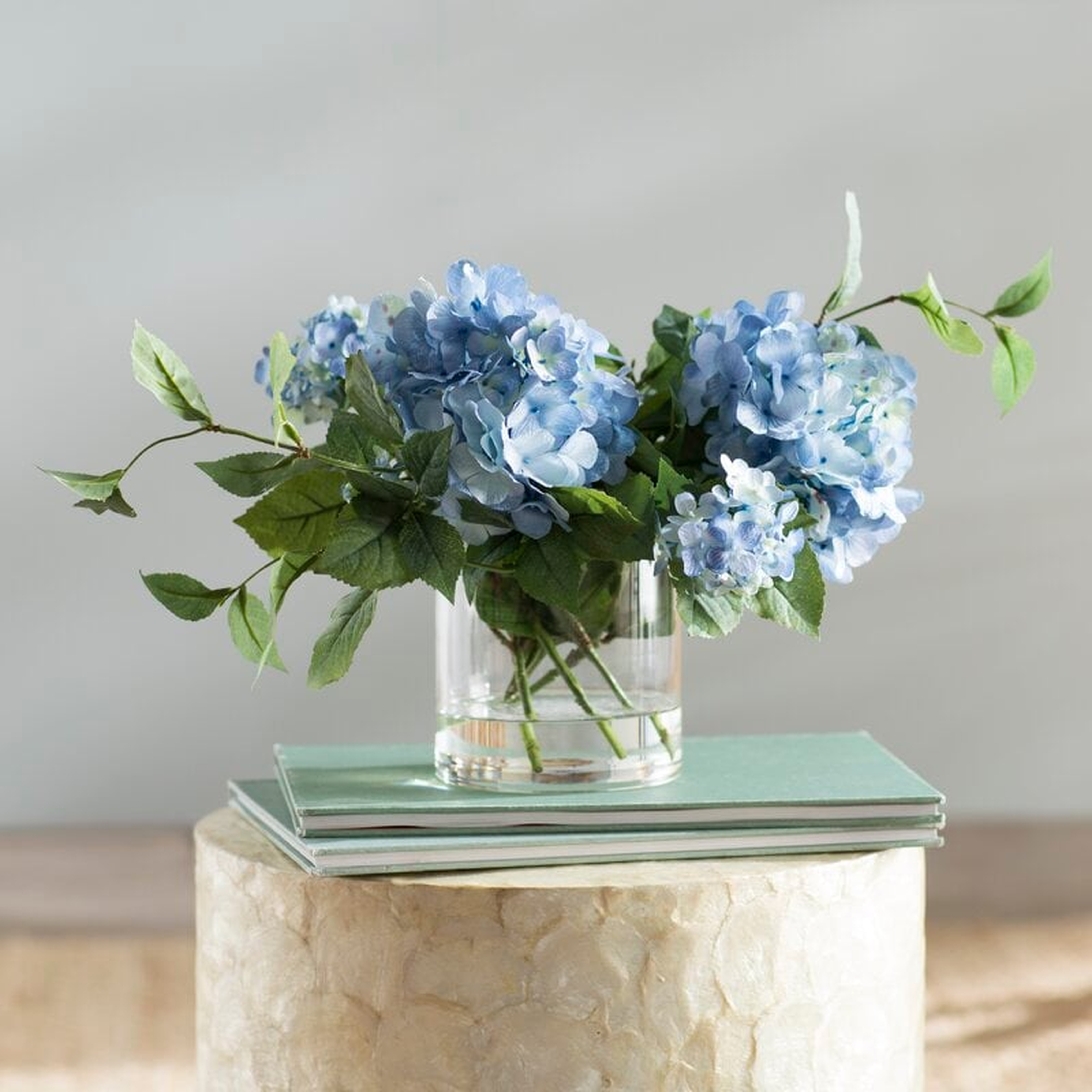 Hydrangea Floral Arrangement in Vase - Wayfair