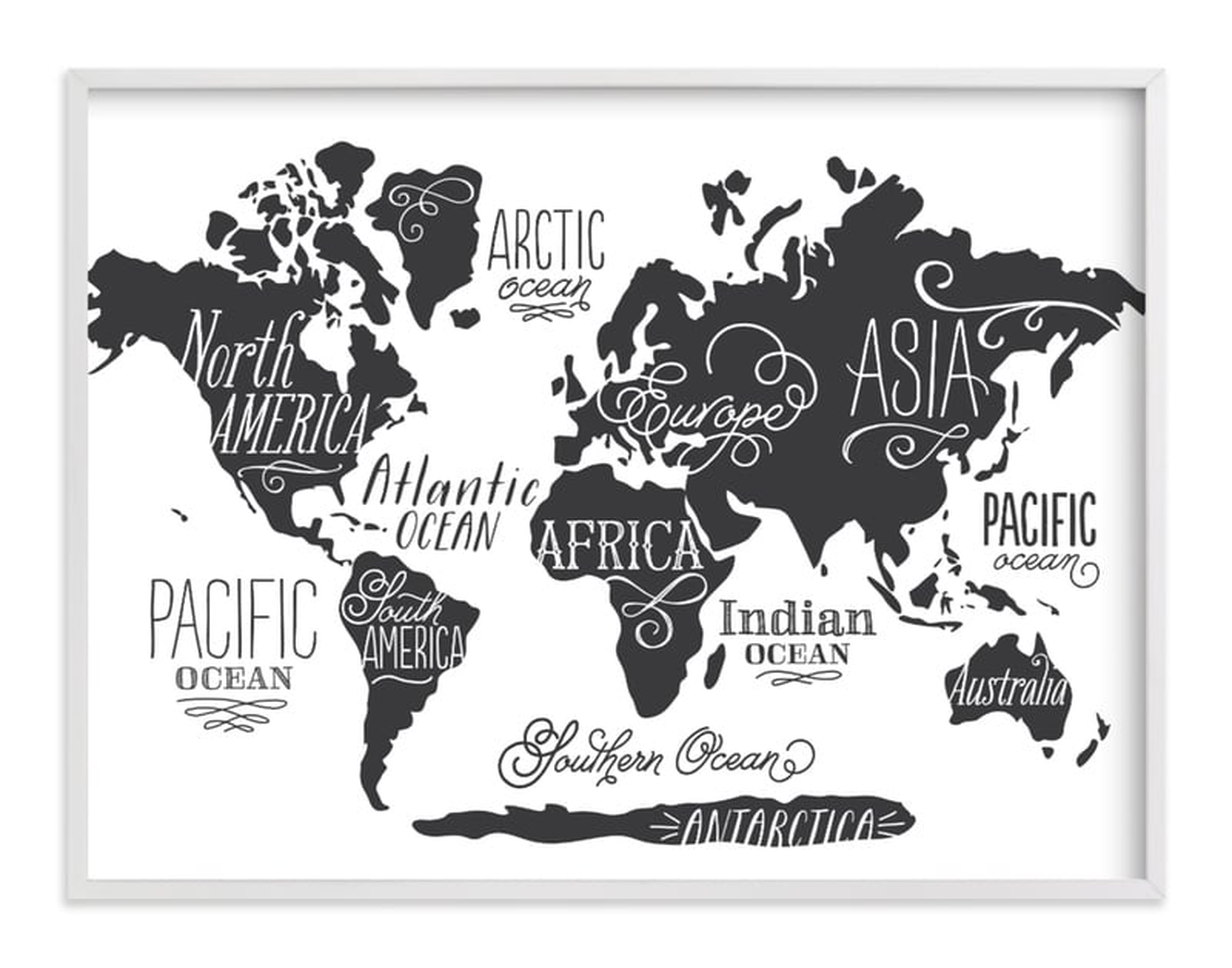 Whimsical World Map - Minted