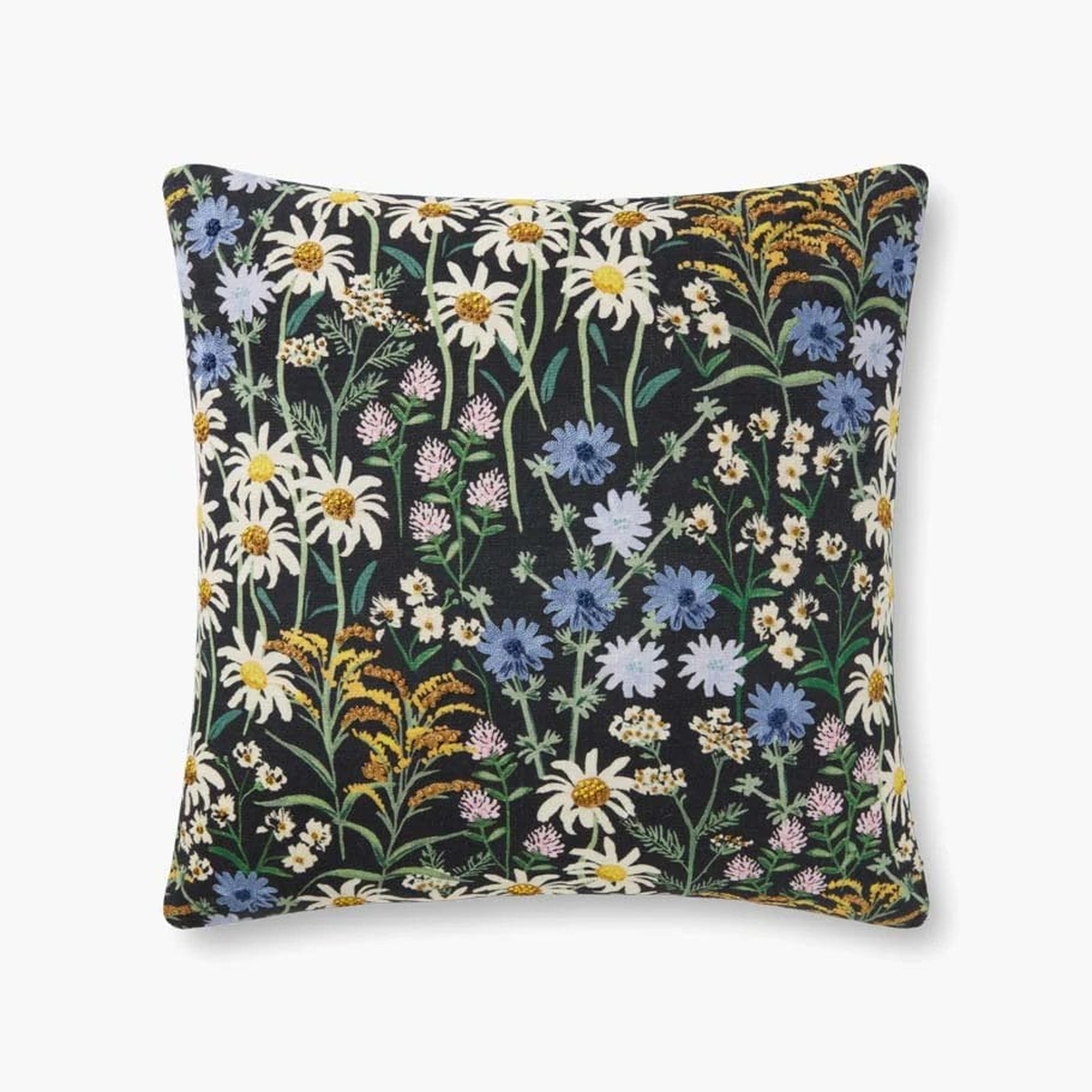 PILLOWS PRP0026 BLACK 22" x 22" Cover Only - Loloi Rugs