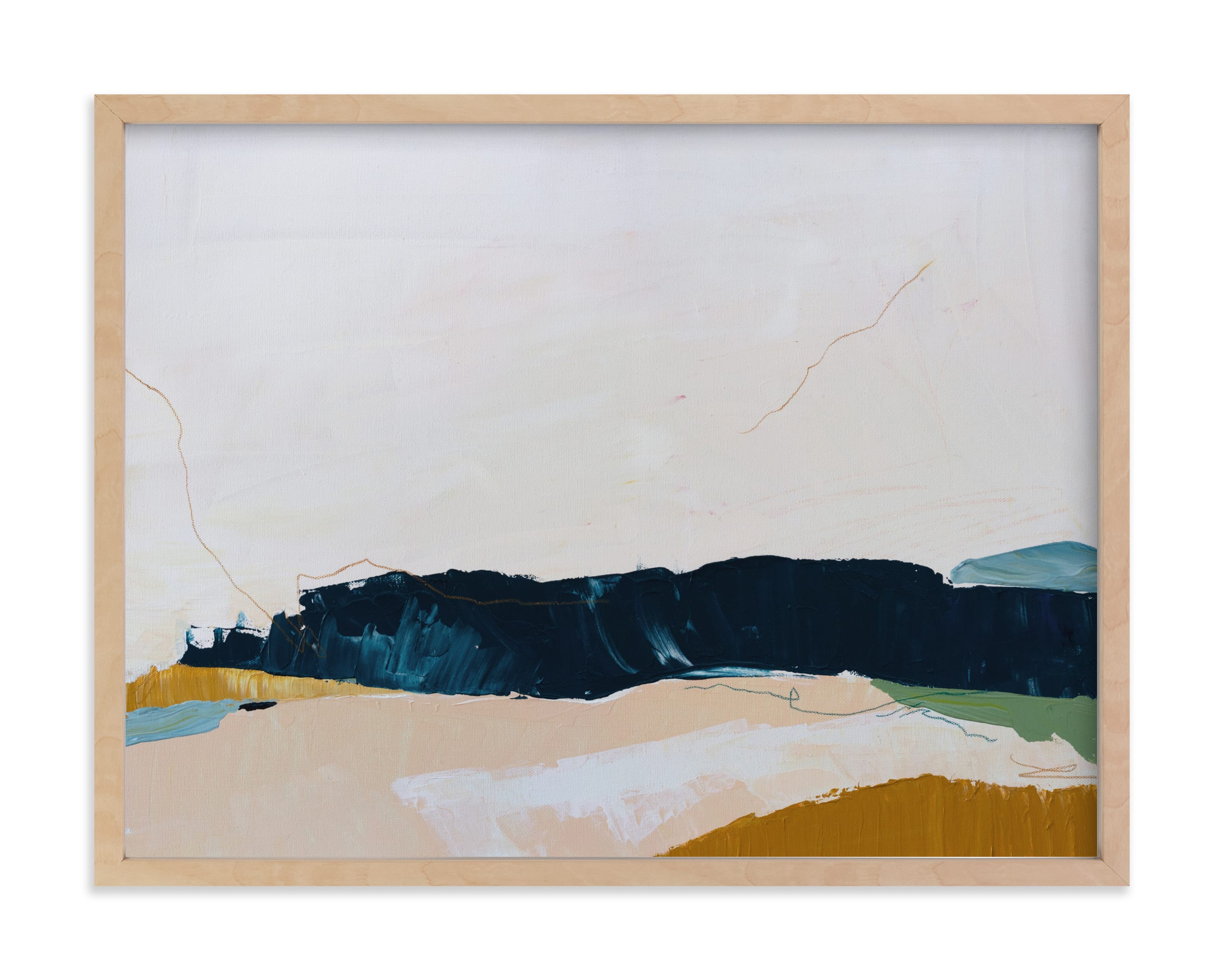 Moving Mountains II, Natural Raw Wood Frame - Minted