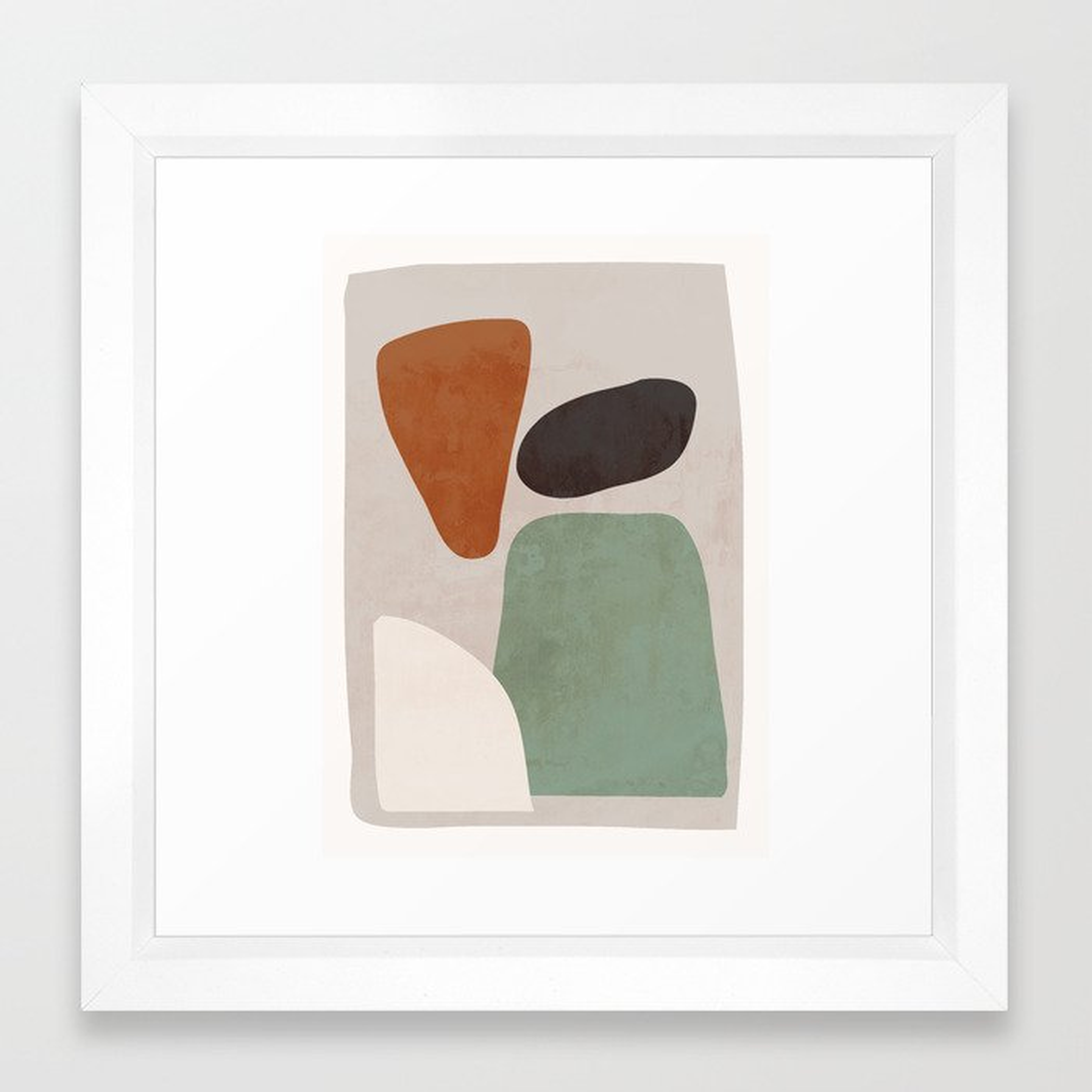 Abstract Shapes 12 Framed Art Print by ThingDesign - Society6
