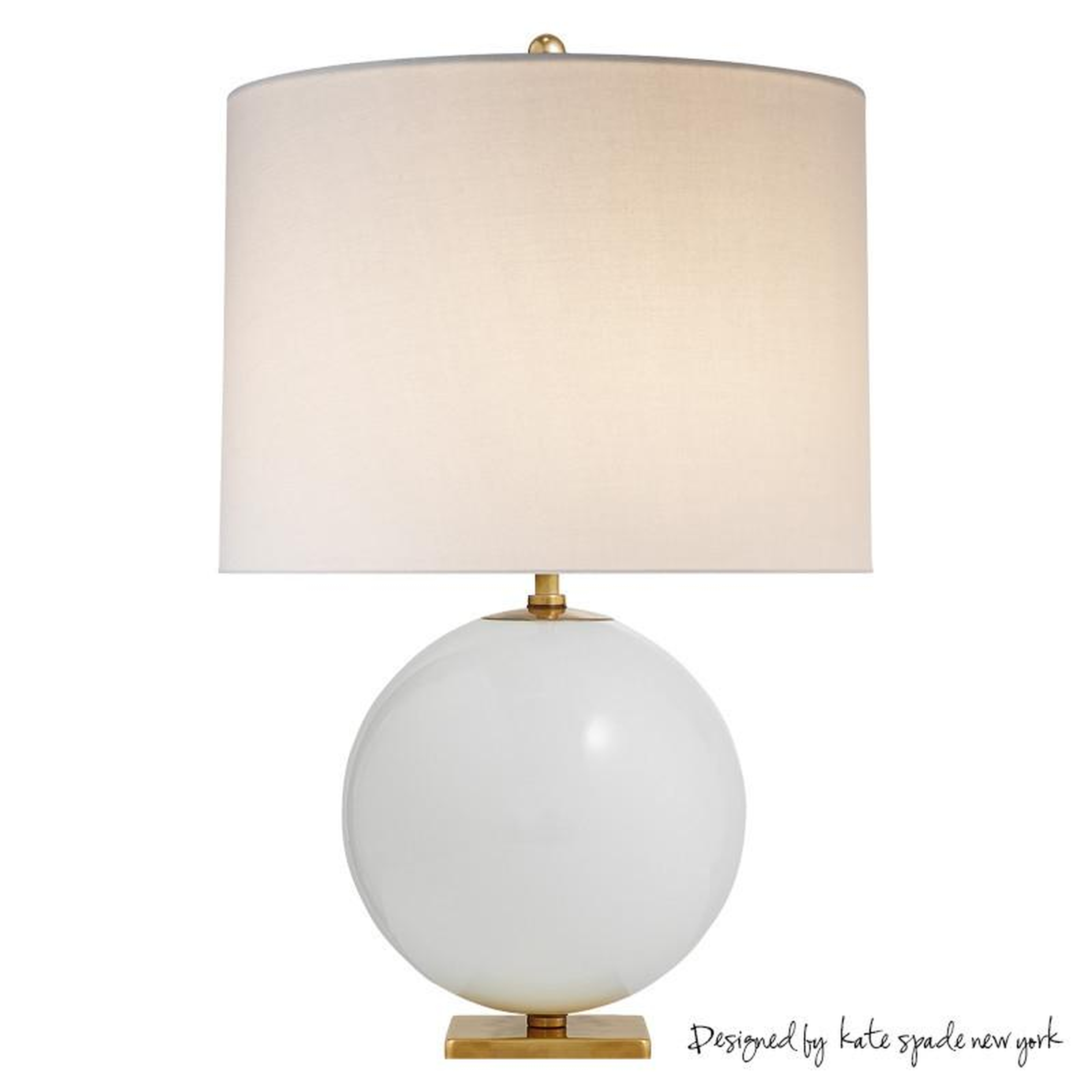 ELSIE TABLE LAMP WITH CREAM LINEN SHADE - CREAM - McGee & Co.
