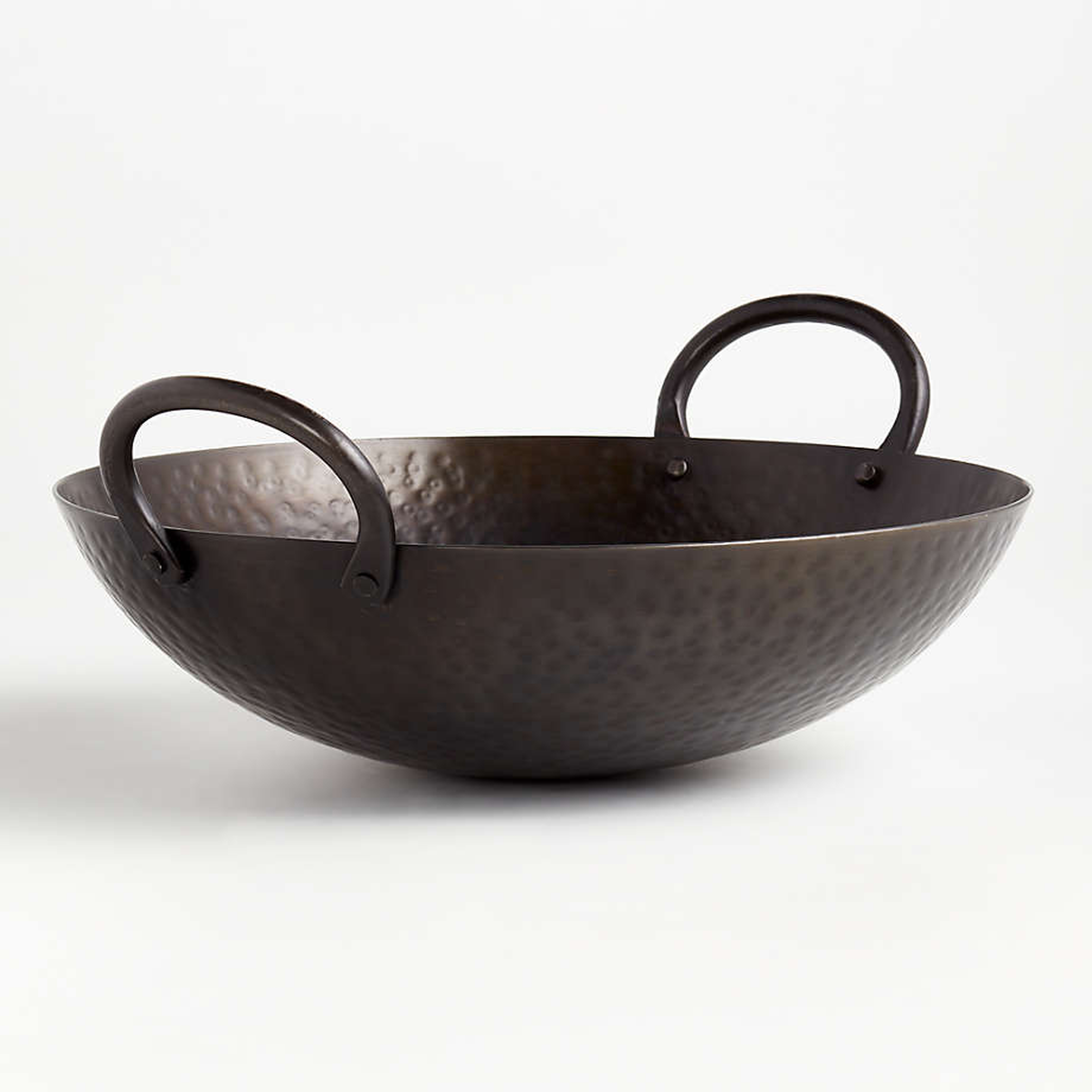 Feast Hammered Iron Serving Bowl - CB2
