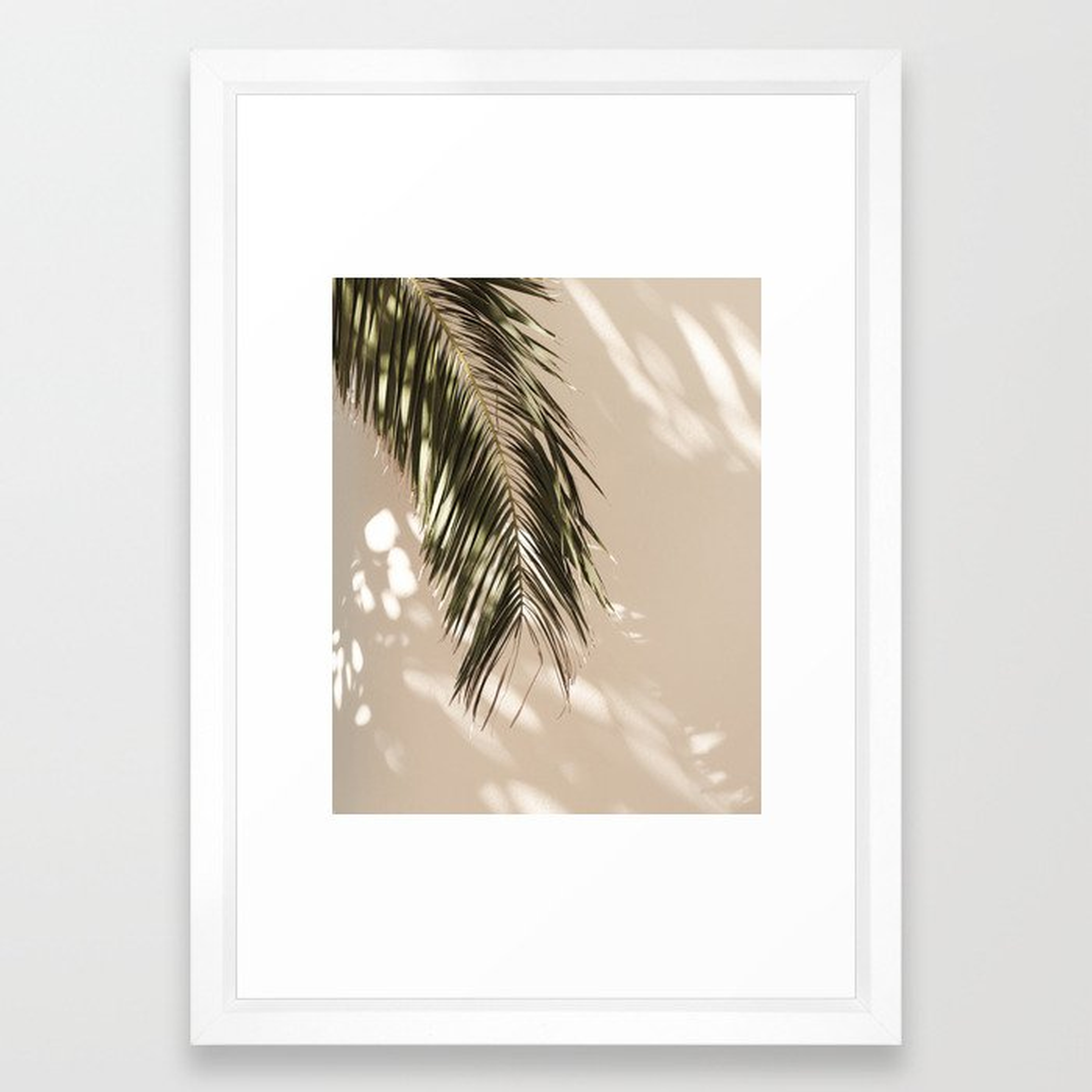 tropical palm leaves - 15" x 21" - vector white - Society6