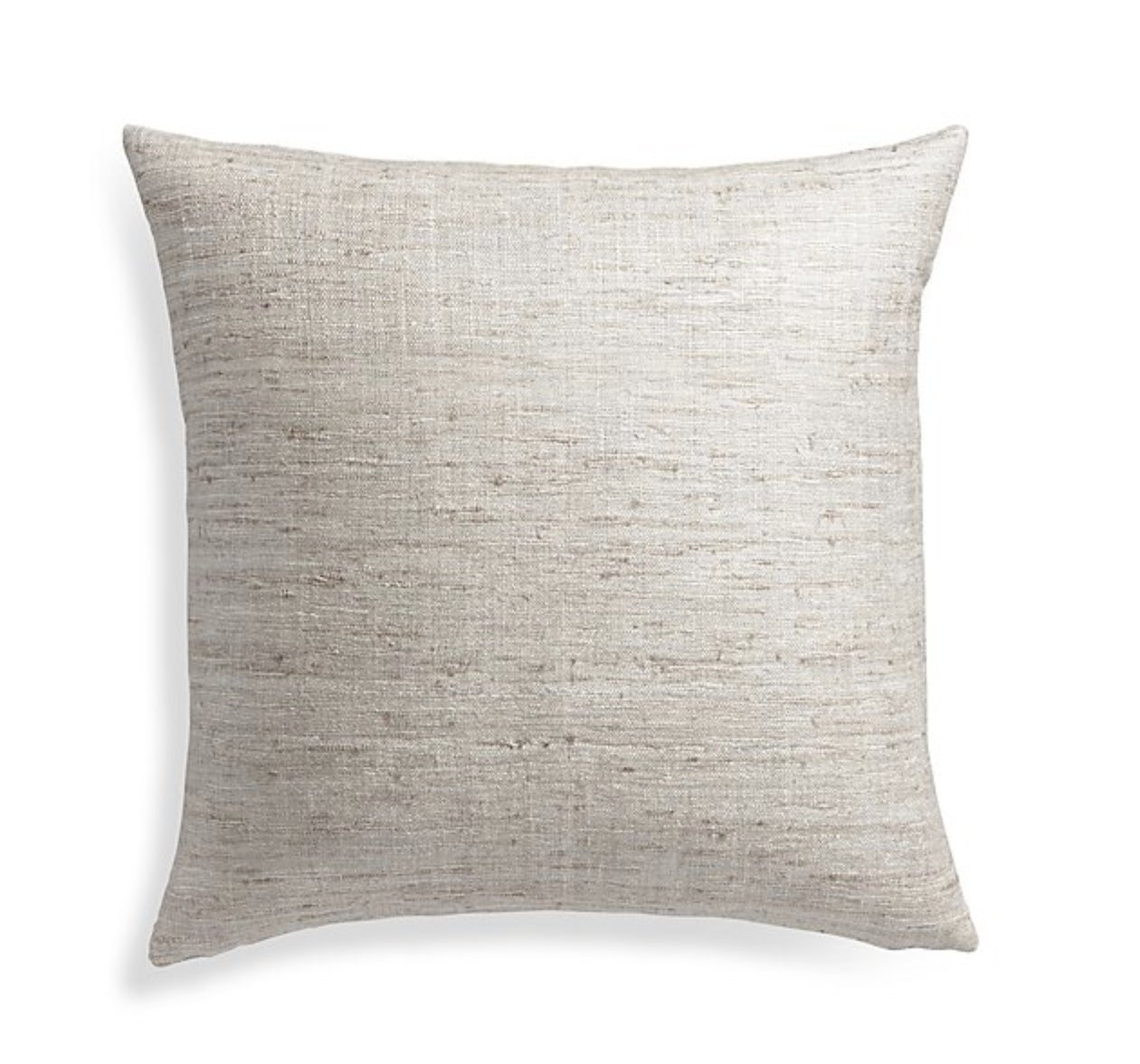 Trevino Alloy 20" Pillow with Down-Alternative Insert - Crate and Barrel