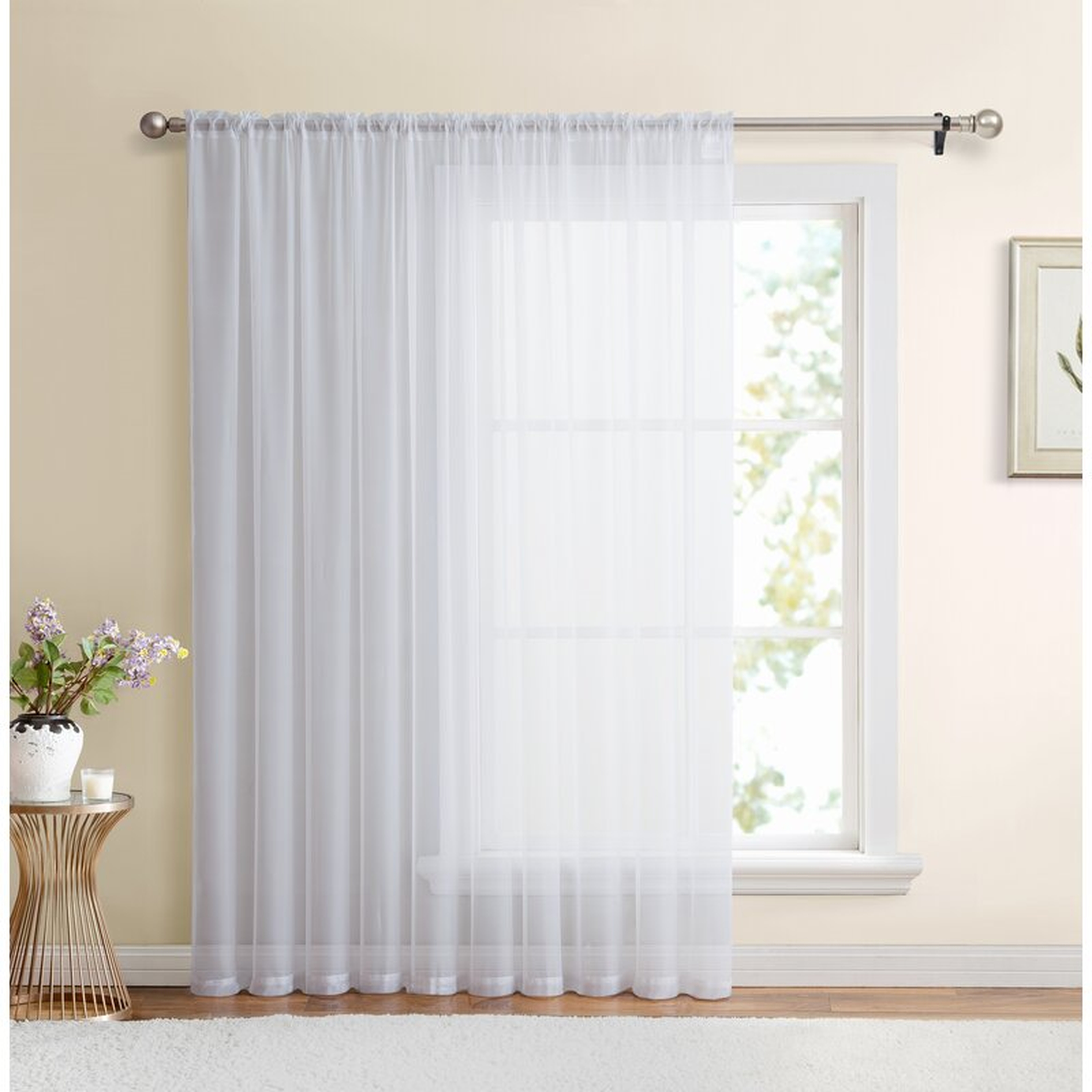 Knaack Voile Window Solid Sheer Rod Pocket Single Curtain Panel - Wayfair