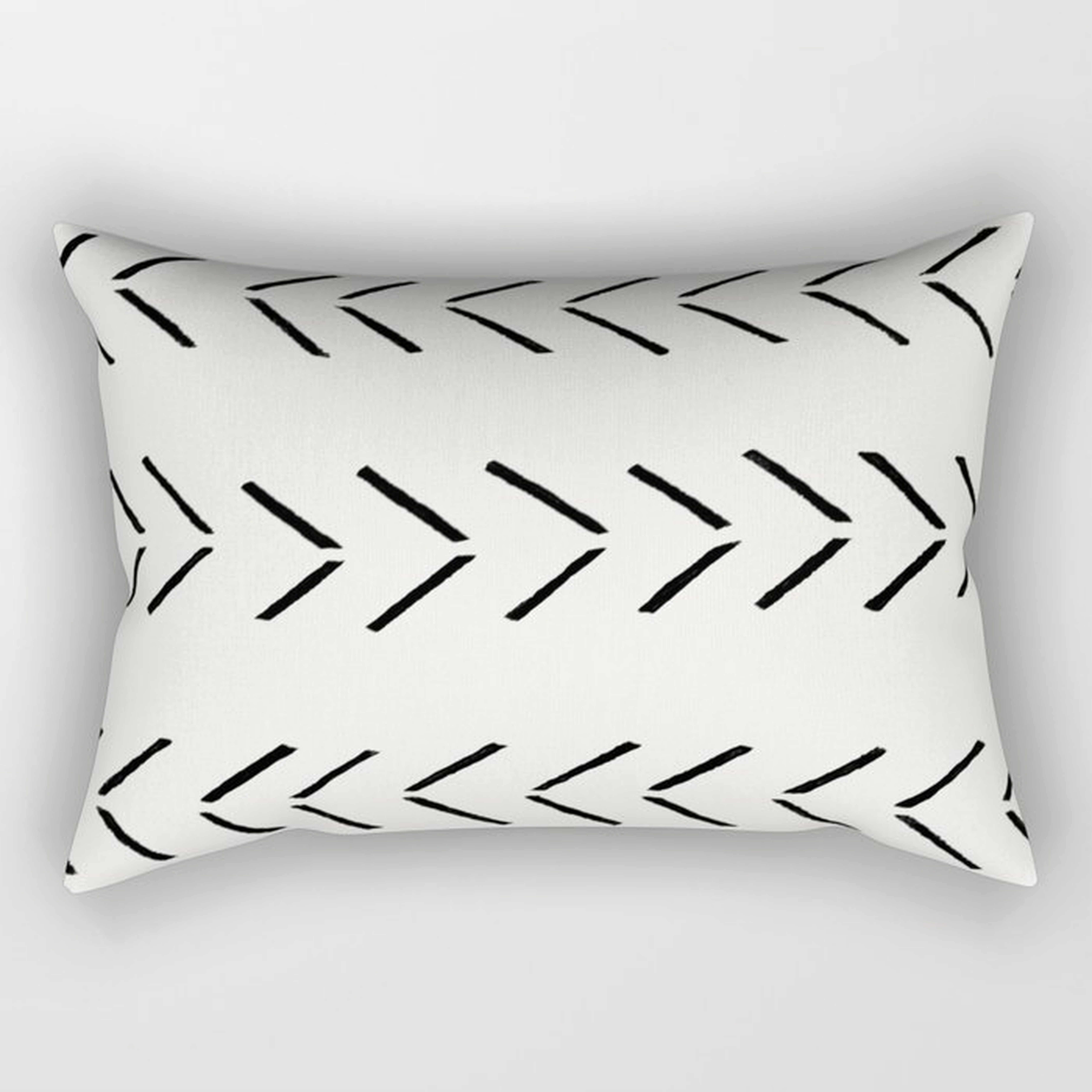 white arrow mudcloth chevron Rectangular Pillow - Medium (20" X 14") - Society6