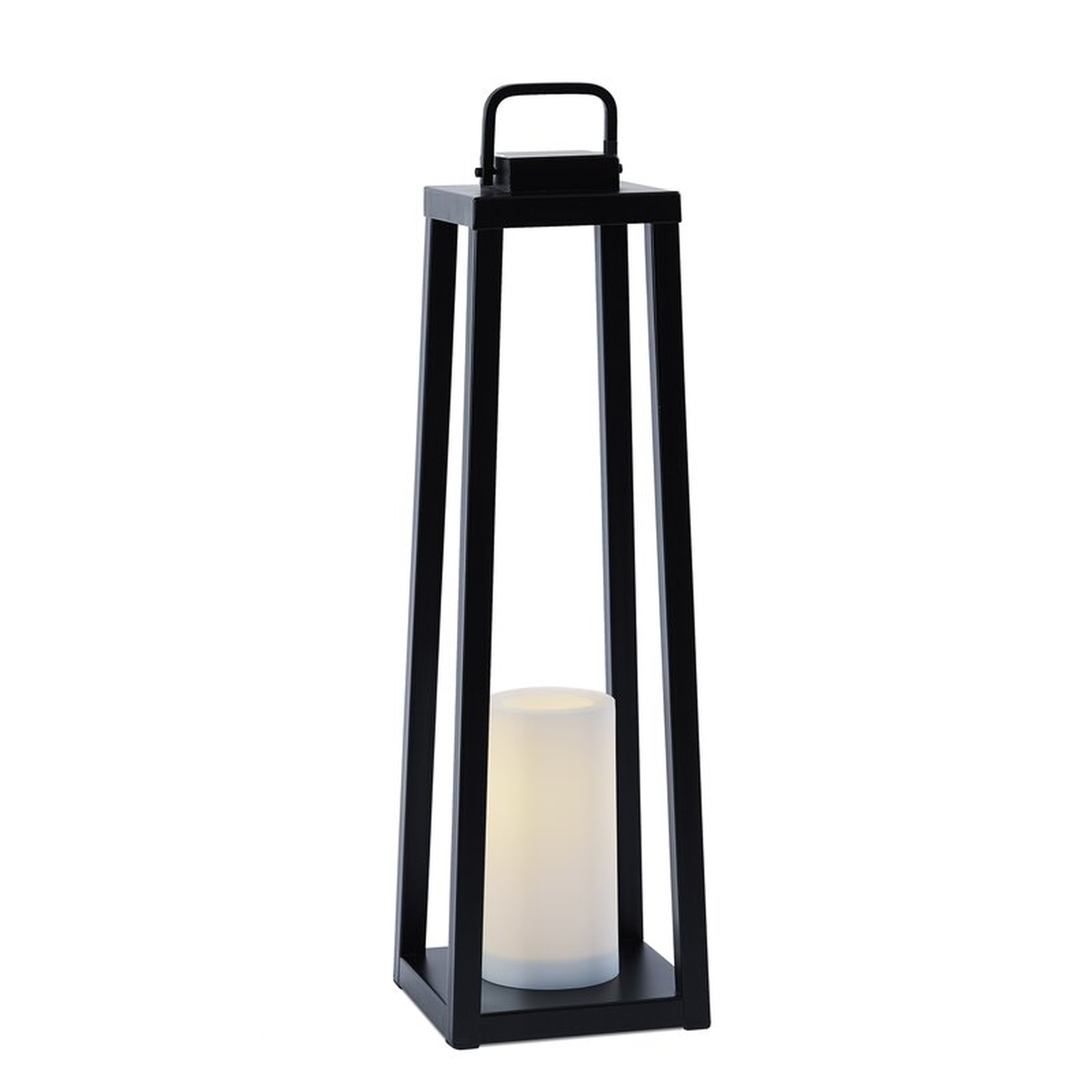 Redvale Battery Powered LED Outdoor Lantern with Electric Candle - Wayfair