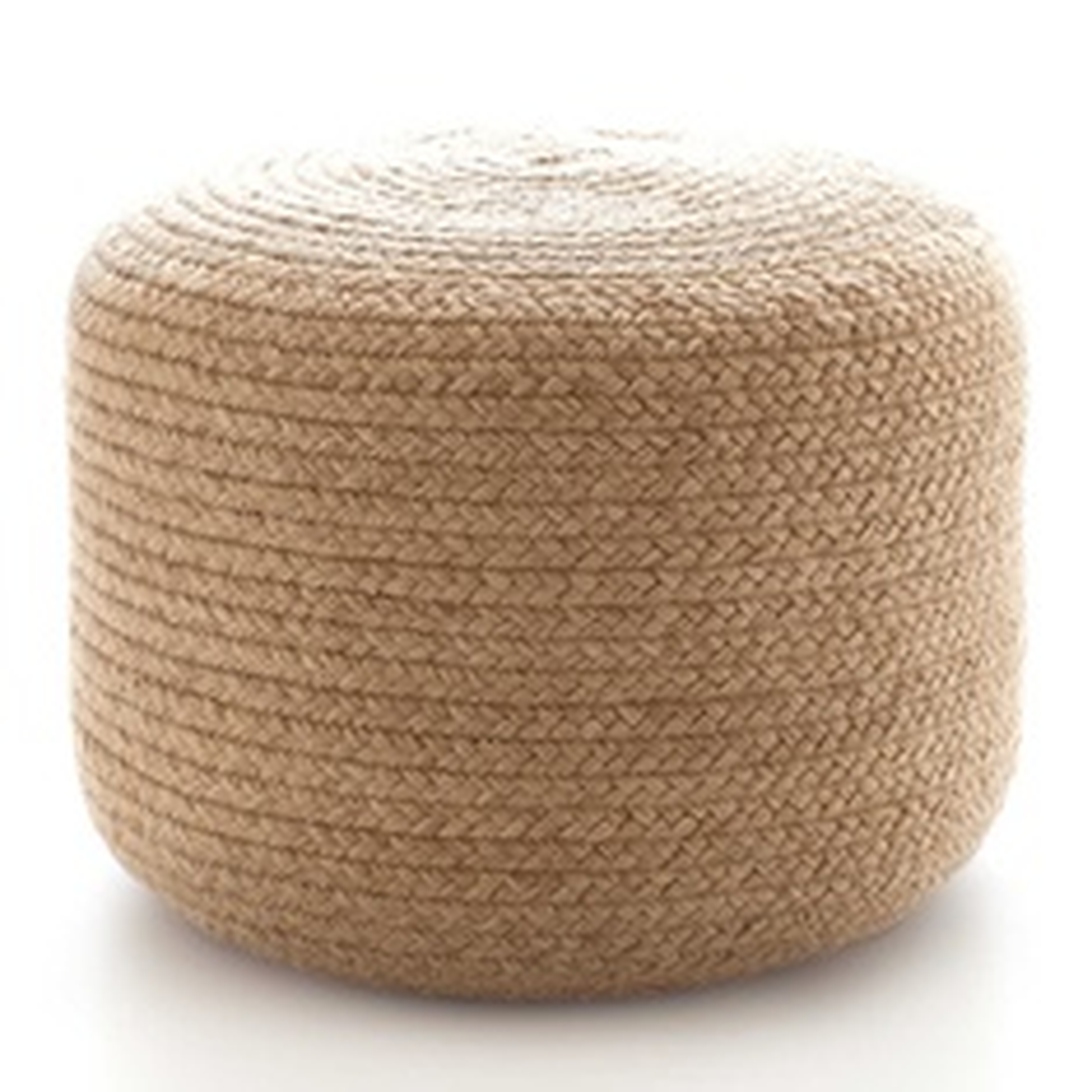 Braided Natural Indoor/Outdoor Pouf - Large - Dash and Albert