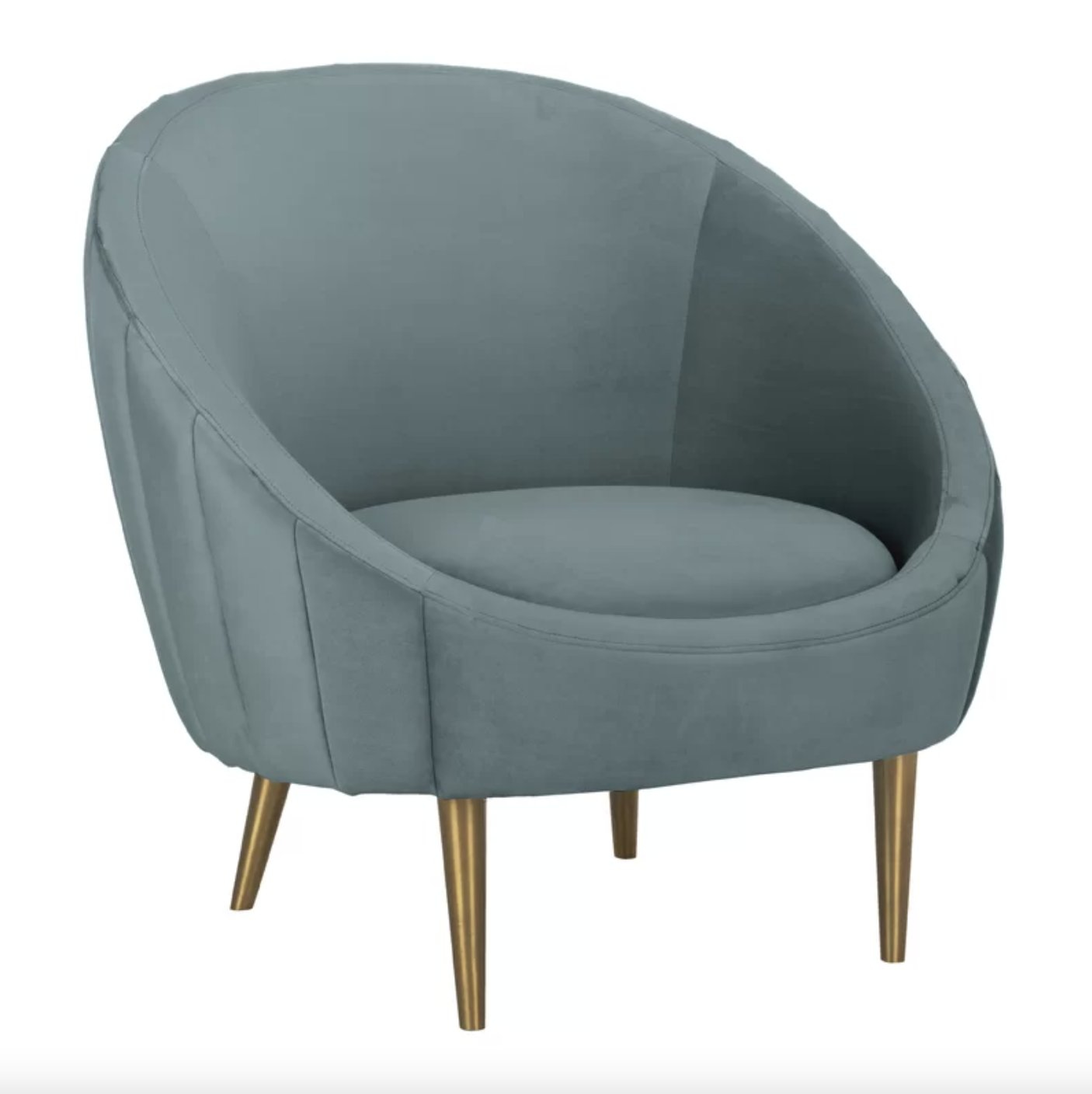 Safavieh Couture Razia Tufted Barrel Chair Upholstery: Seafoam - Perigold