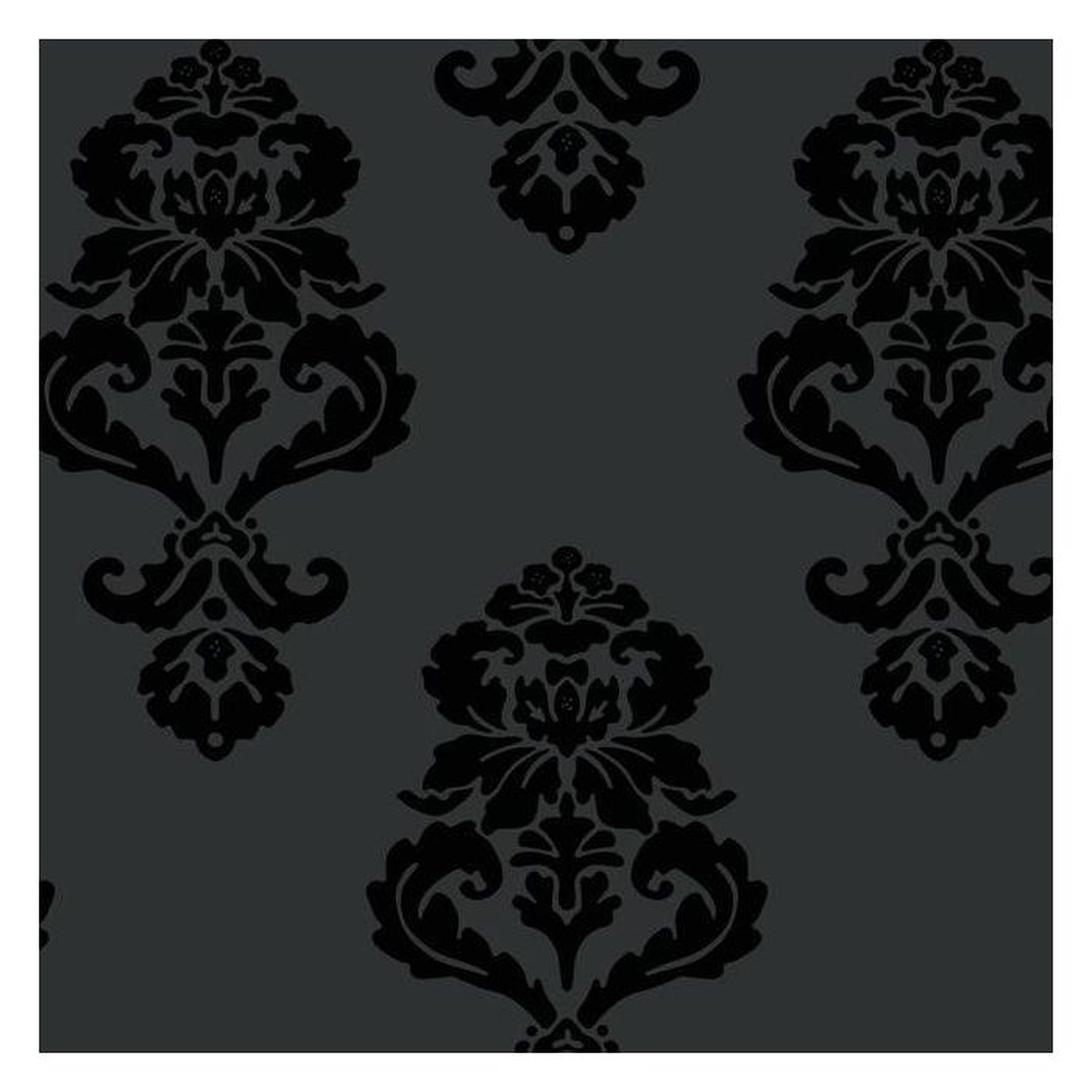 Graphic Damask Sure Strip Wallpaper - York Wallcoverings