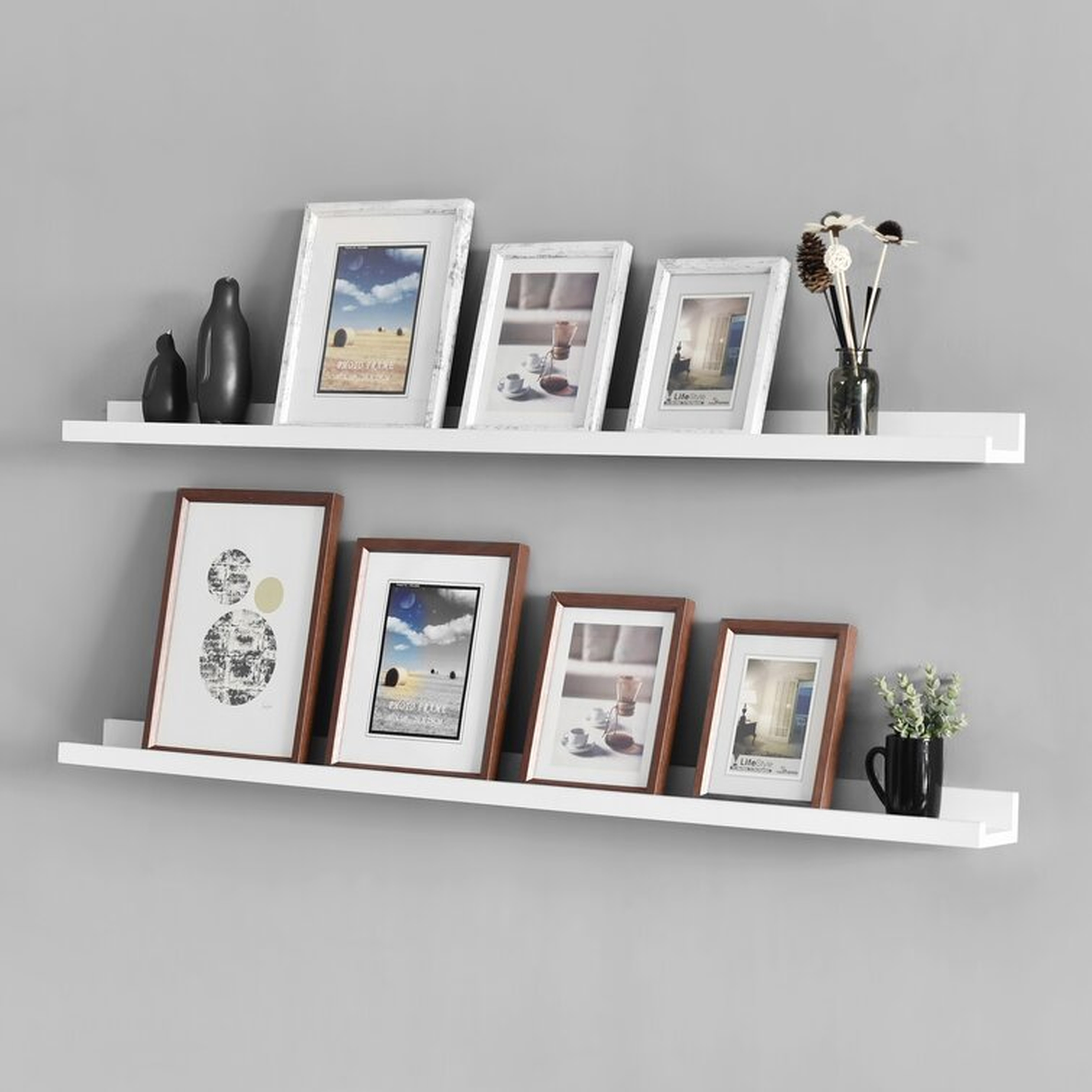 Dulin Photo Ledge Picture Display Floating Shelf - Set of 2 - Wayfair