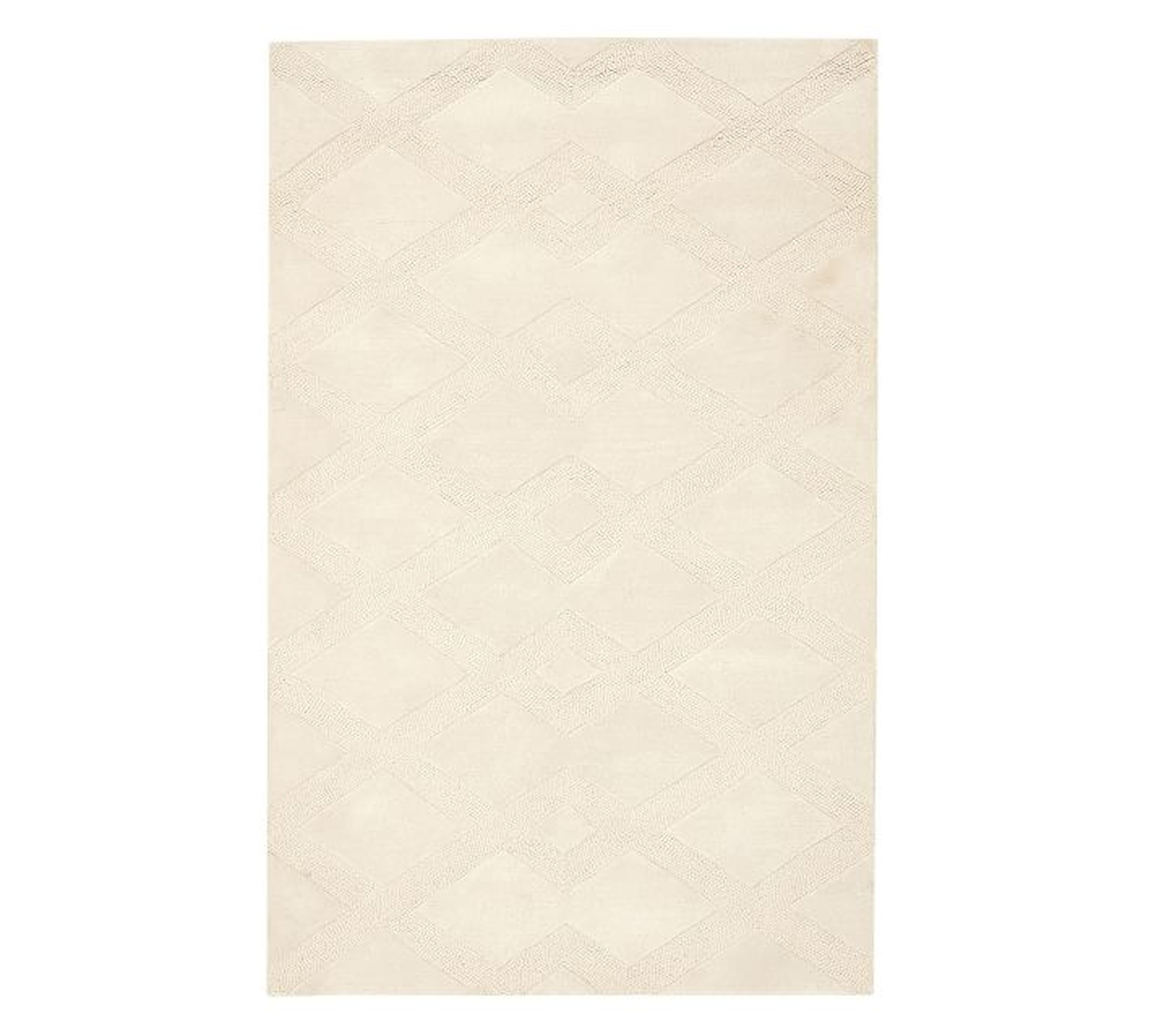 Chase Tufted Rug, 8x10', Ivory - Pottery Barn