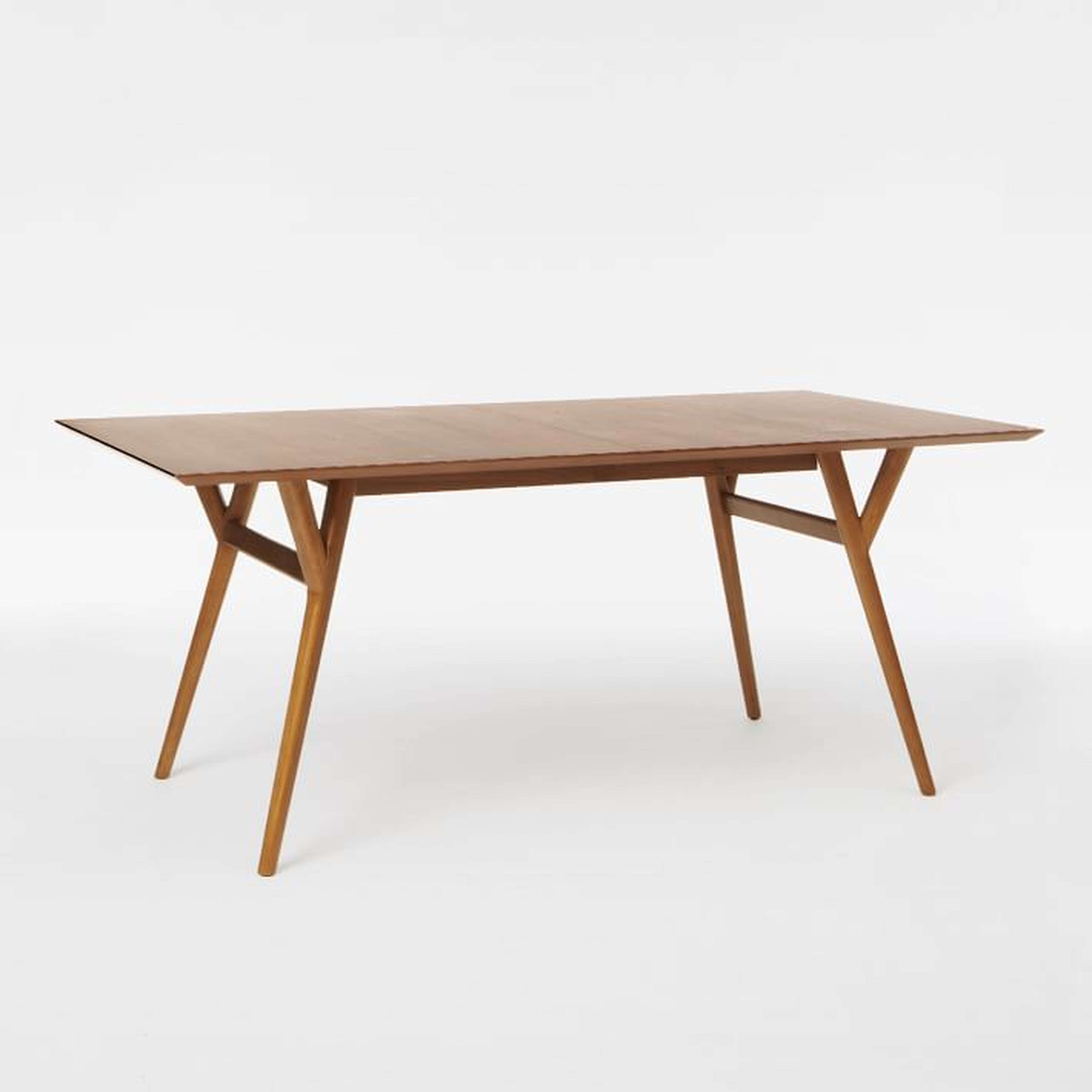 Mid-Century Expandable Dining Table, 60-80", Walnut - West Elm