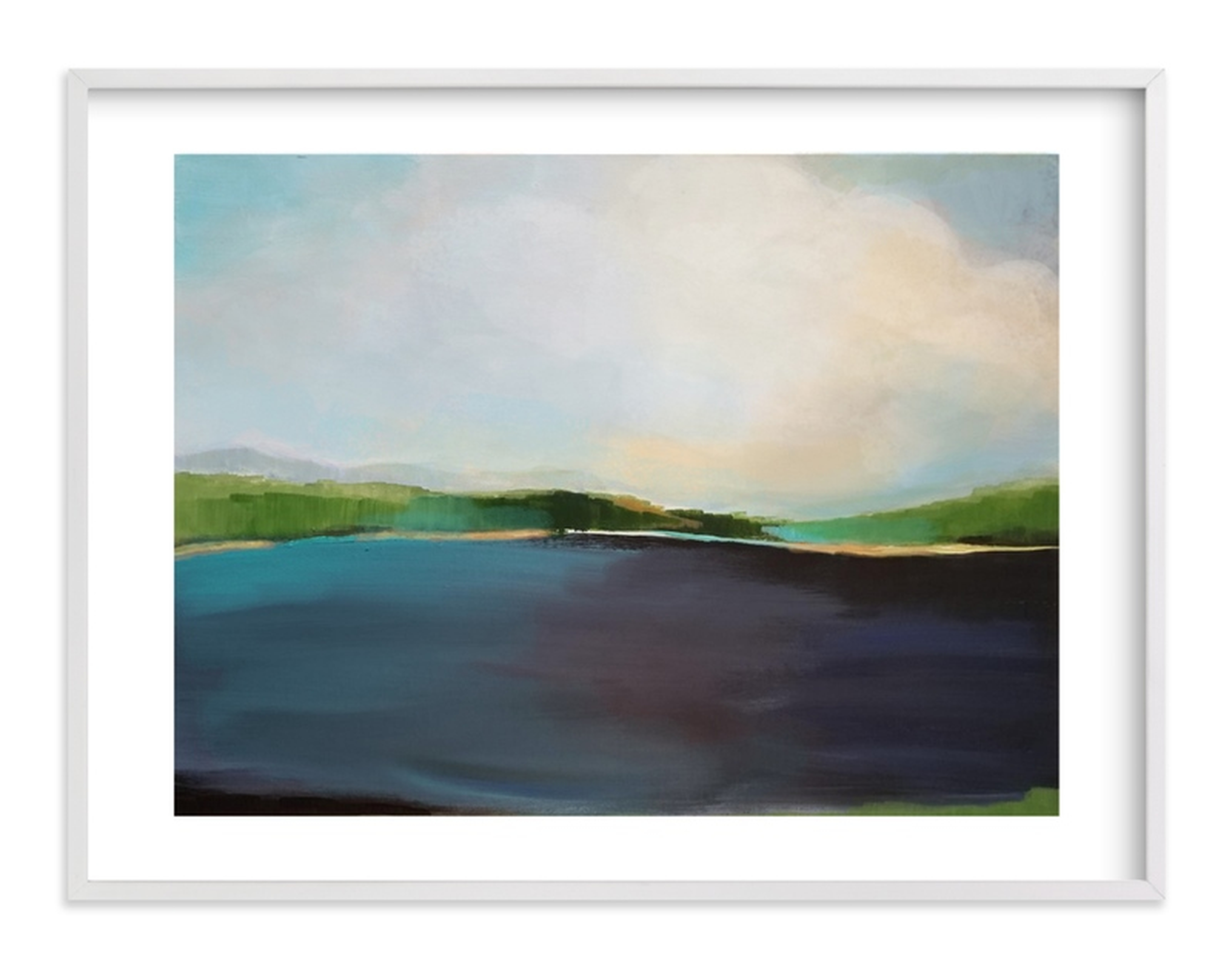 Lake View  - 40 x 30" - White Frame - Minted